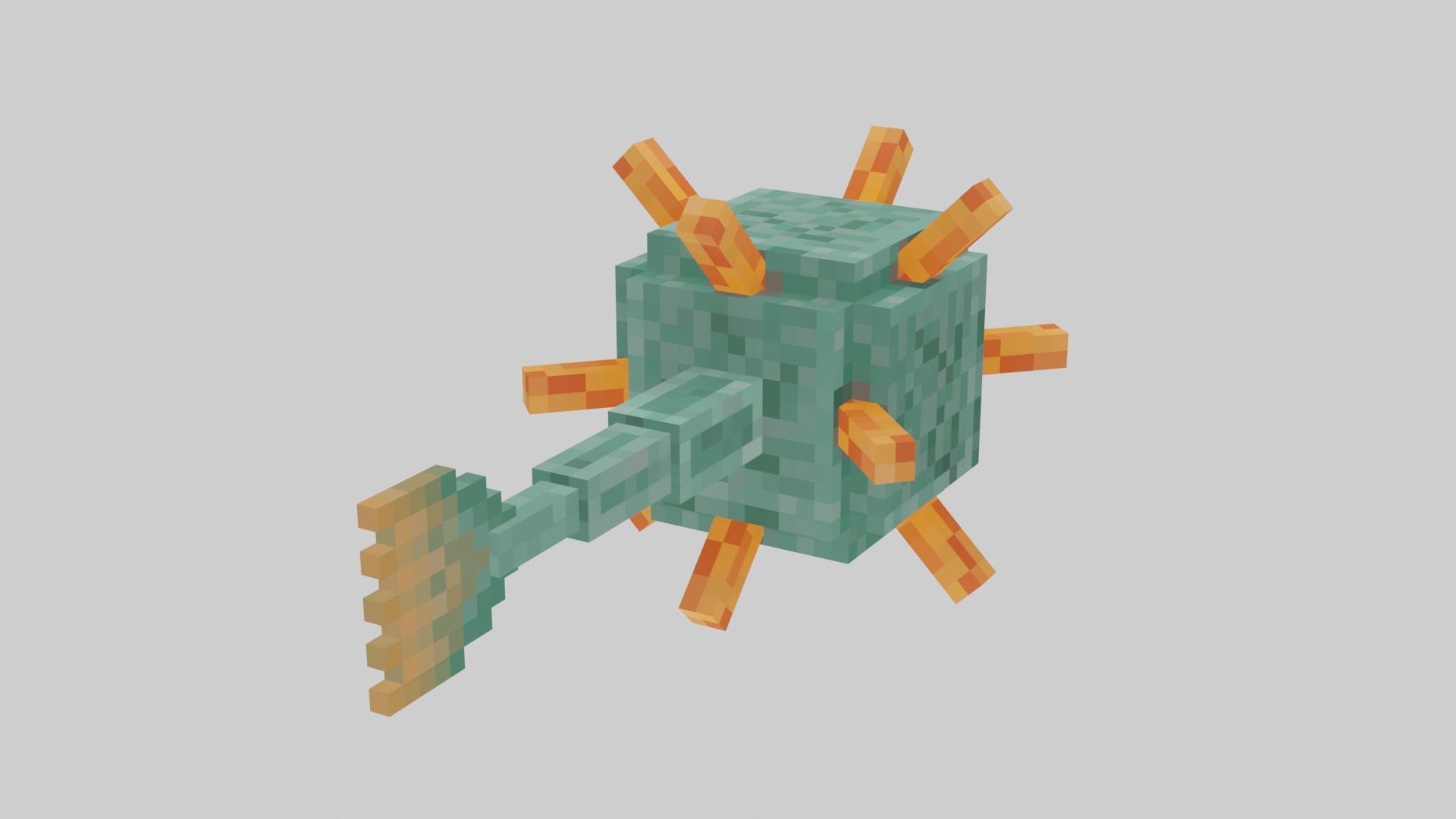 Minecraft Guardian 3D model_13