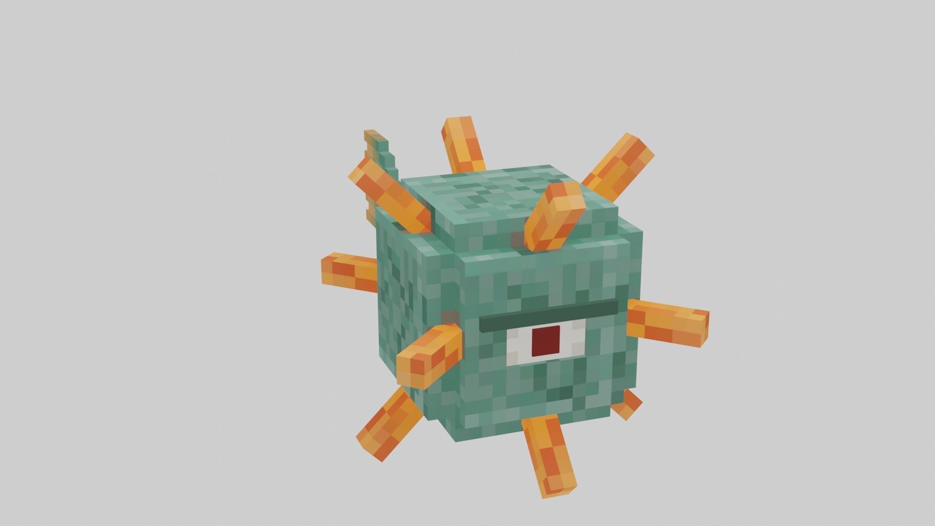 Minecraft Guardian 3D model_9
