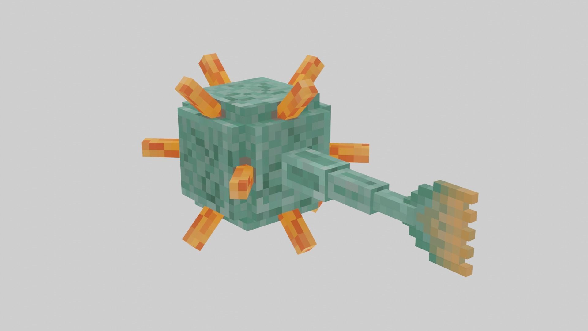 Minecraft Guardian 3D model_25