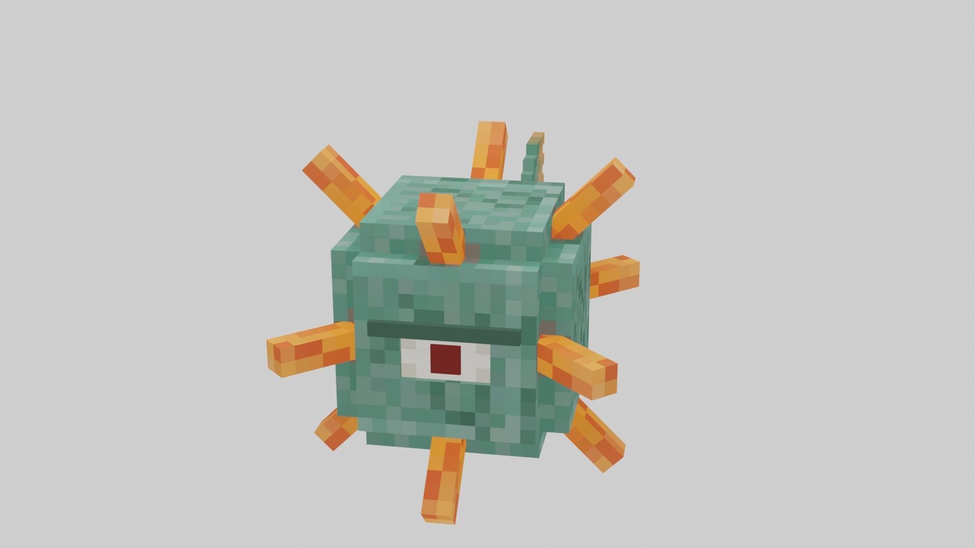 Minecraft Guardian 3D model_11