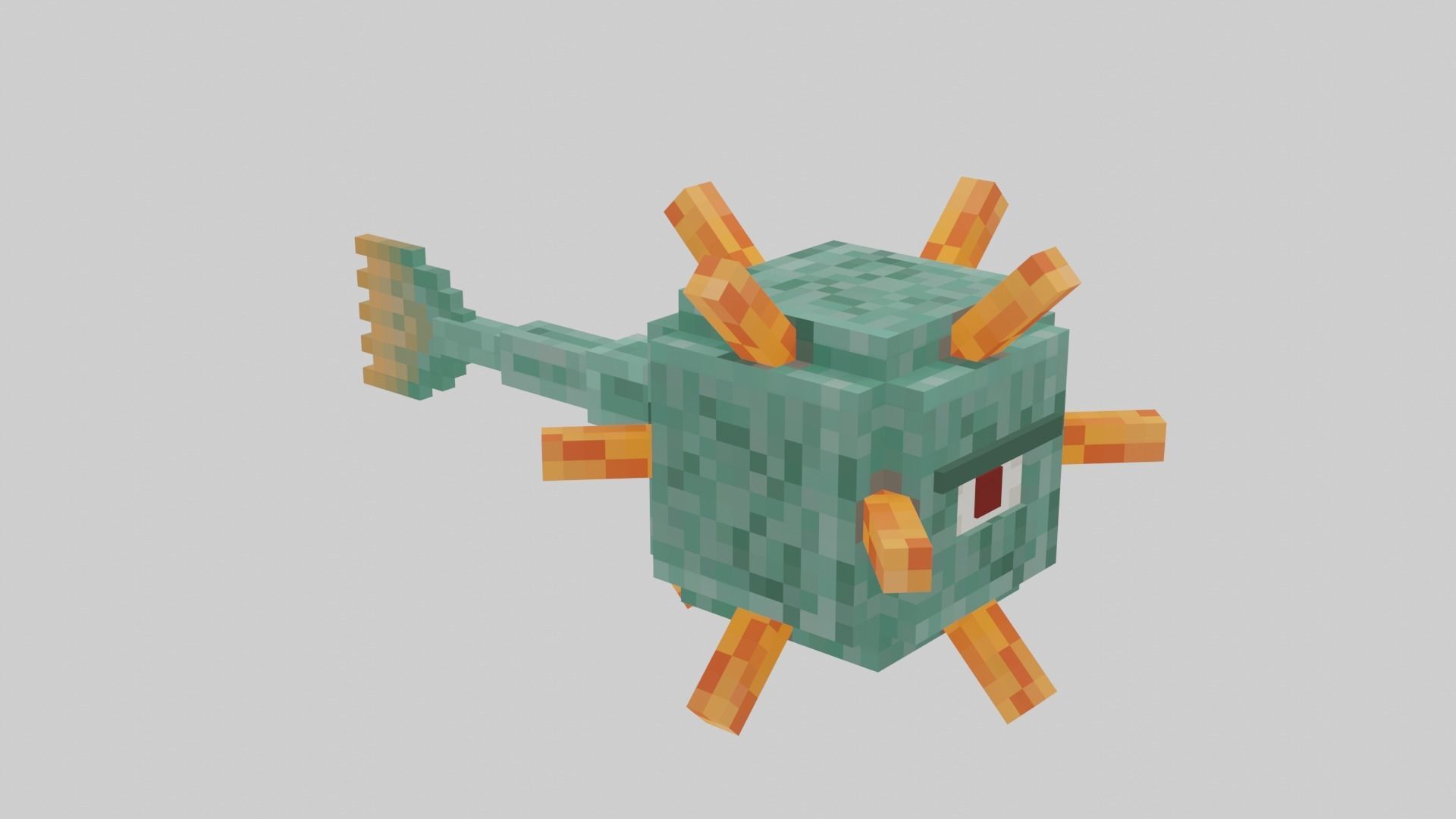 Minecraft Guardian 3D model_7