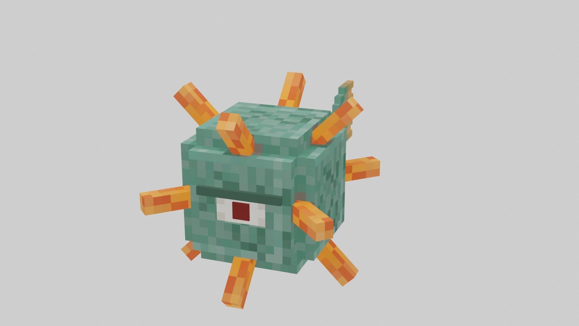 Minecraft Guardian 3D model_12