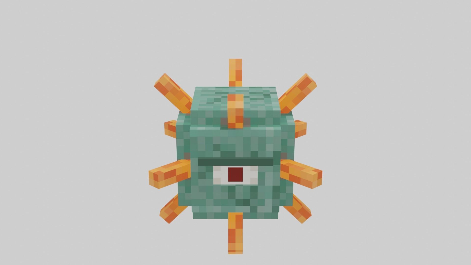 Minecraft Guardian 3D model_10