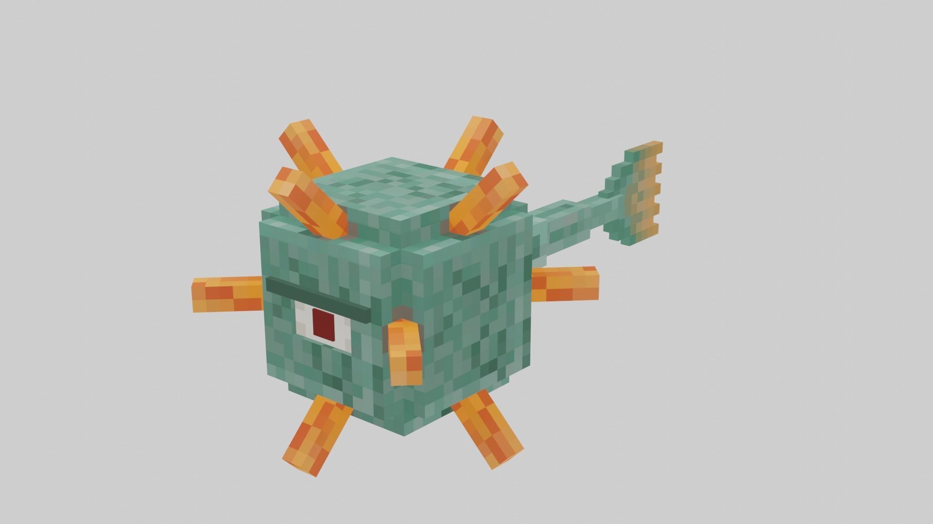 Minecraft Guardian 3D model_3