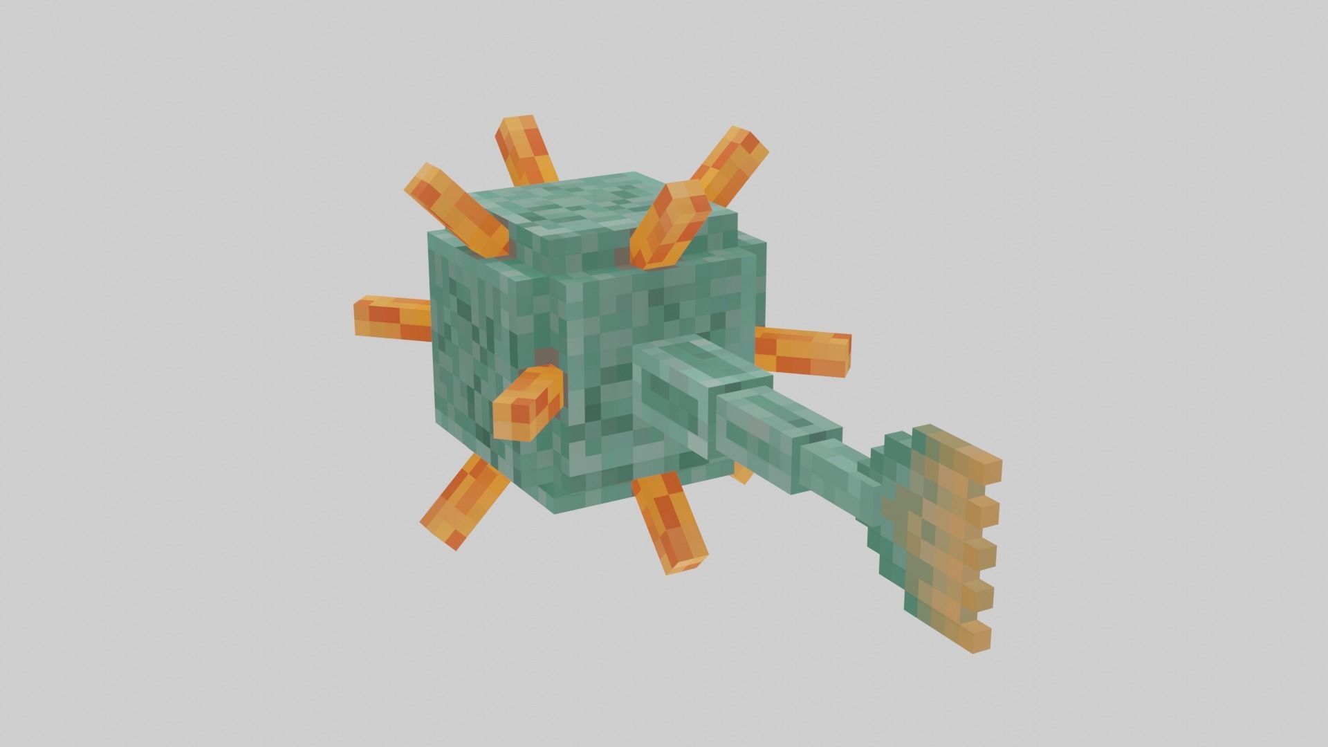 Minecraft Guardian 3D model_26