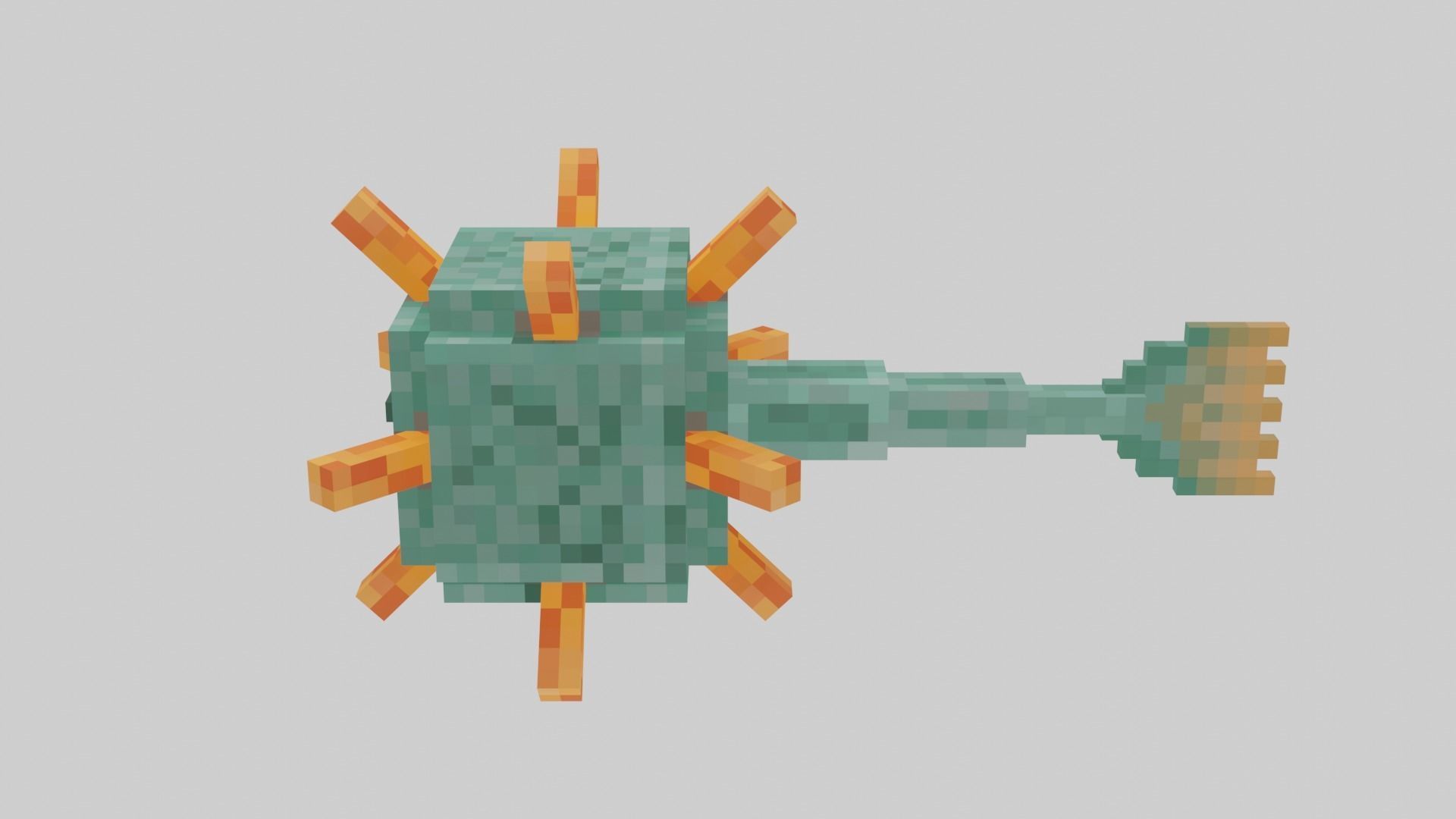 Minecraft Guardian 3D model_19