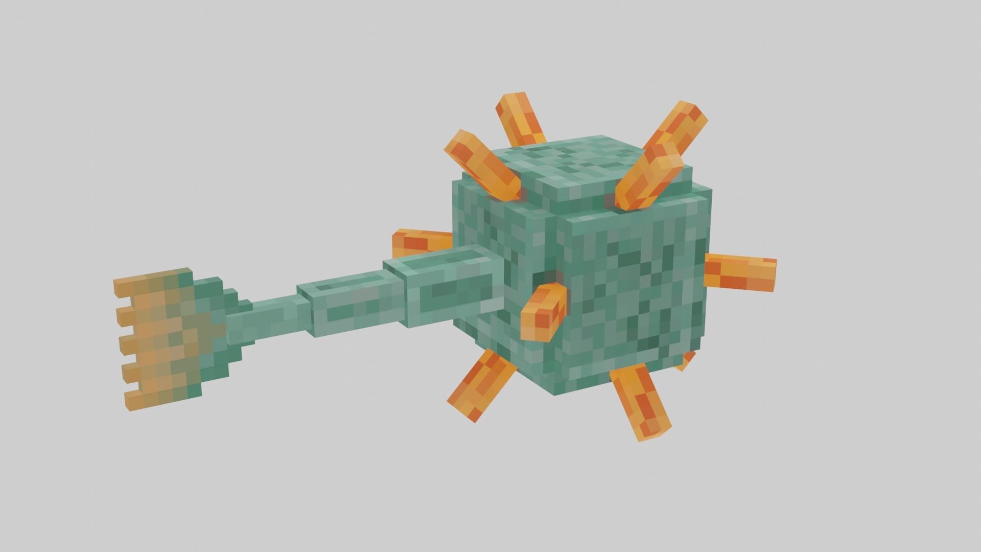 Minecraft Guardian 3D model_31