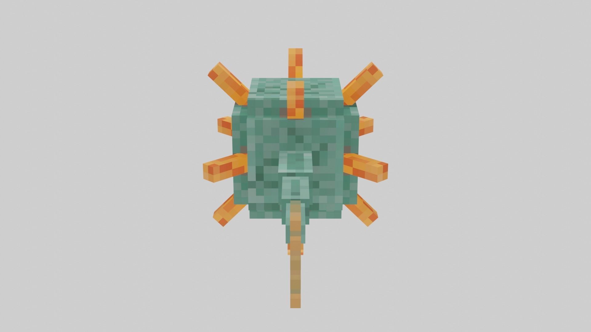 Minecraft Guardian 3D model_29