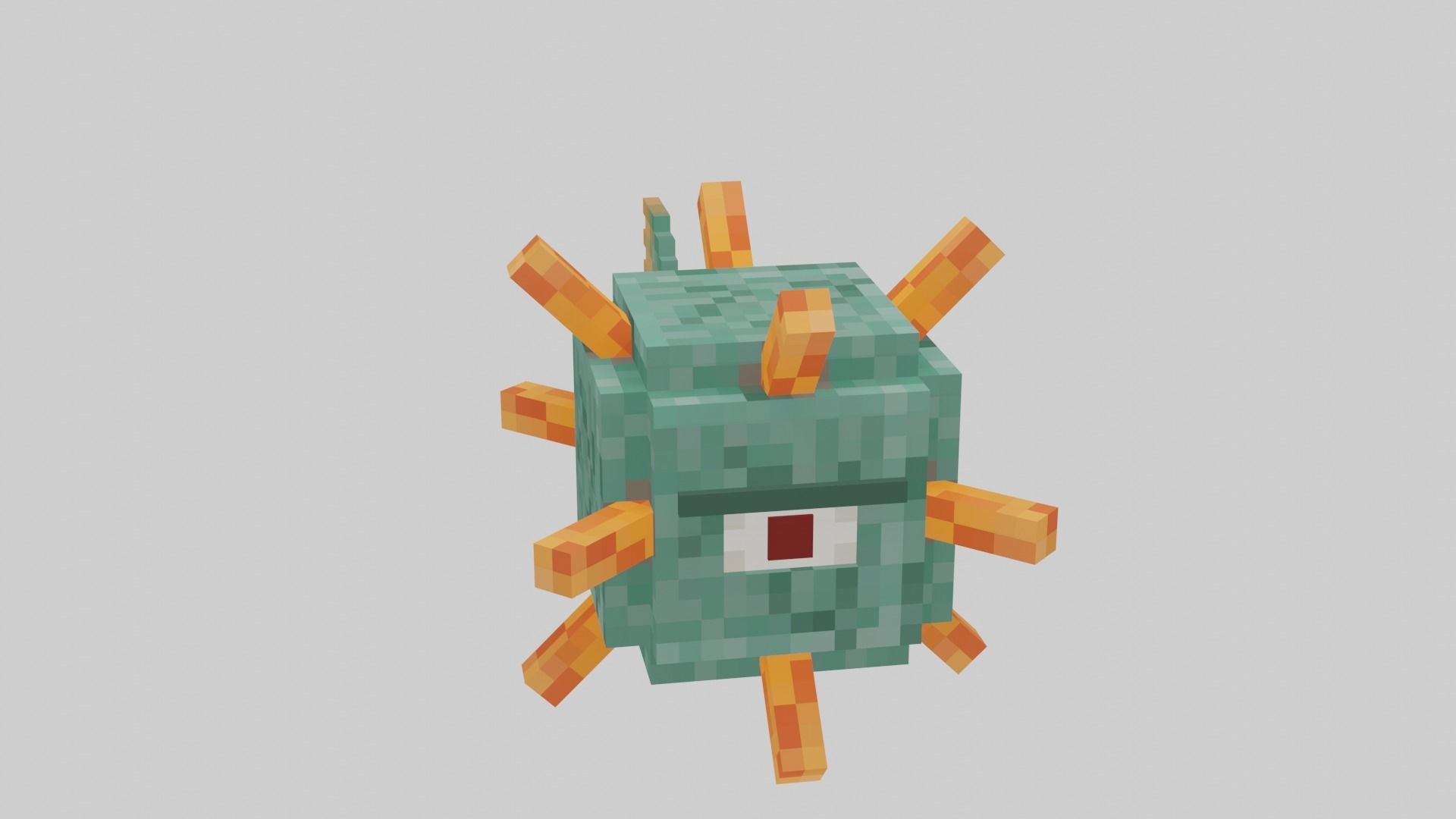 Minecraft Guardian 3D model_2