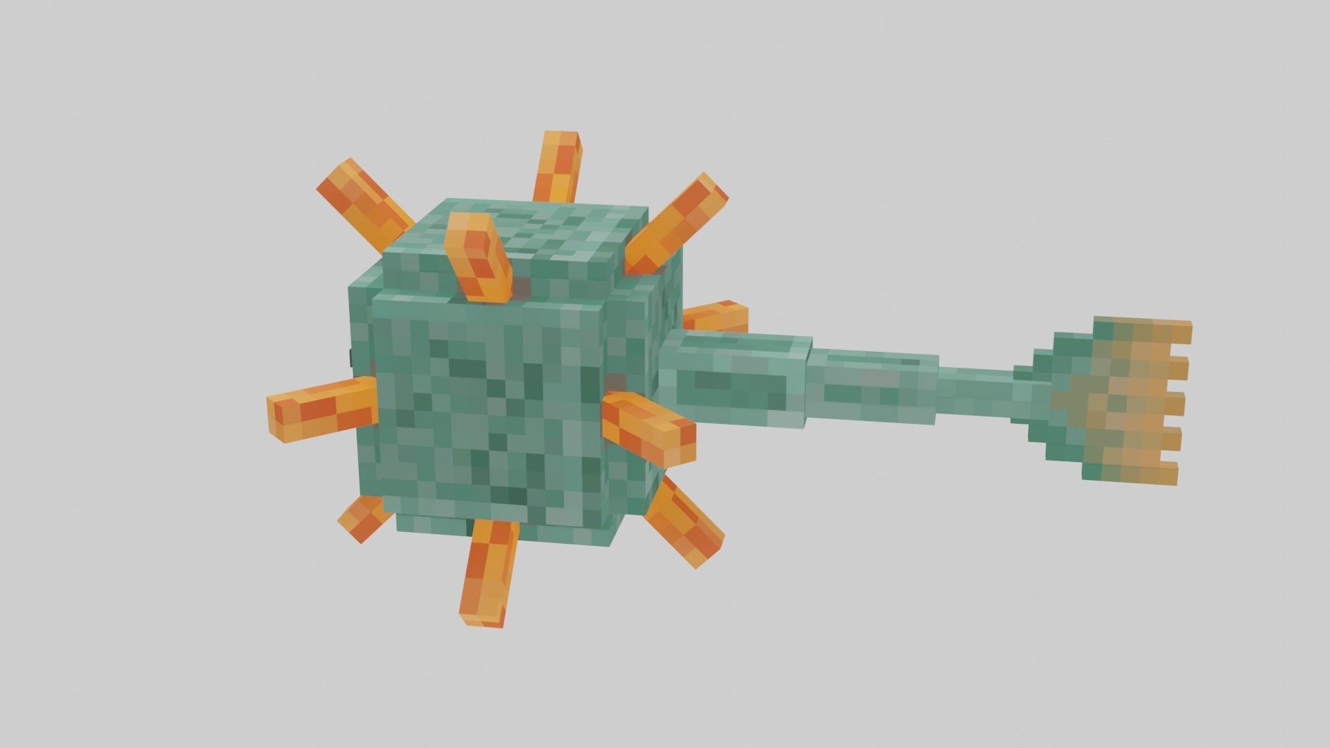 Minecraft Guardian 3D model_20
