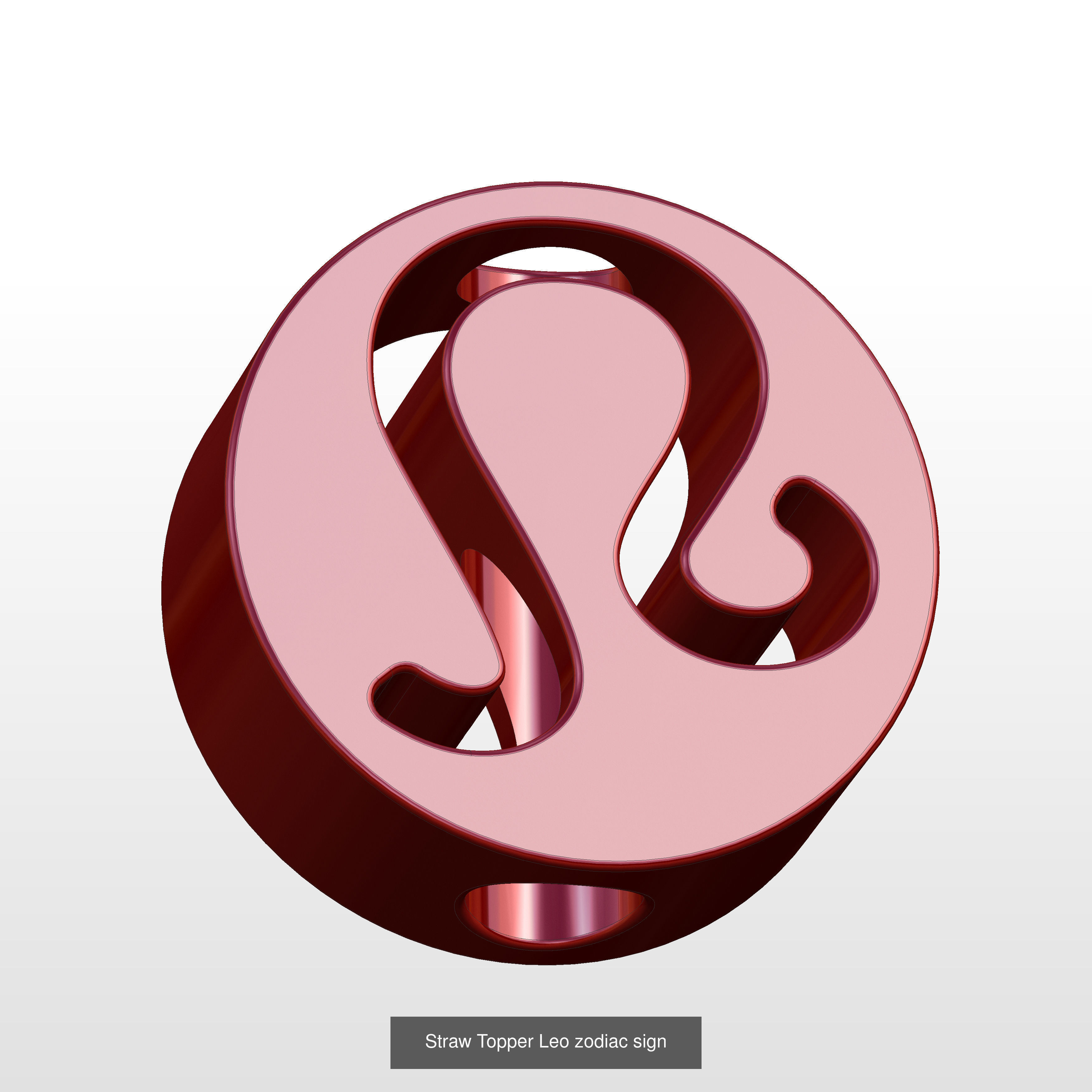 collection of 3D printed straw toppers the Zodiac Series _5