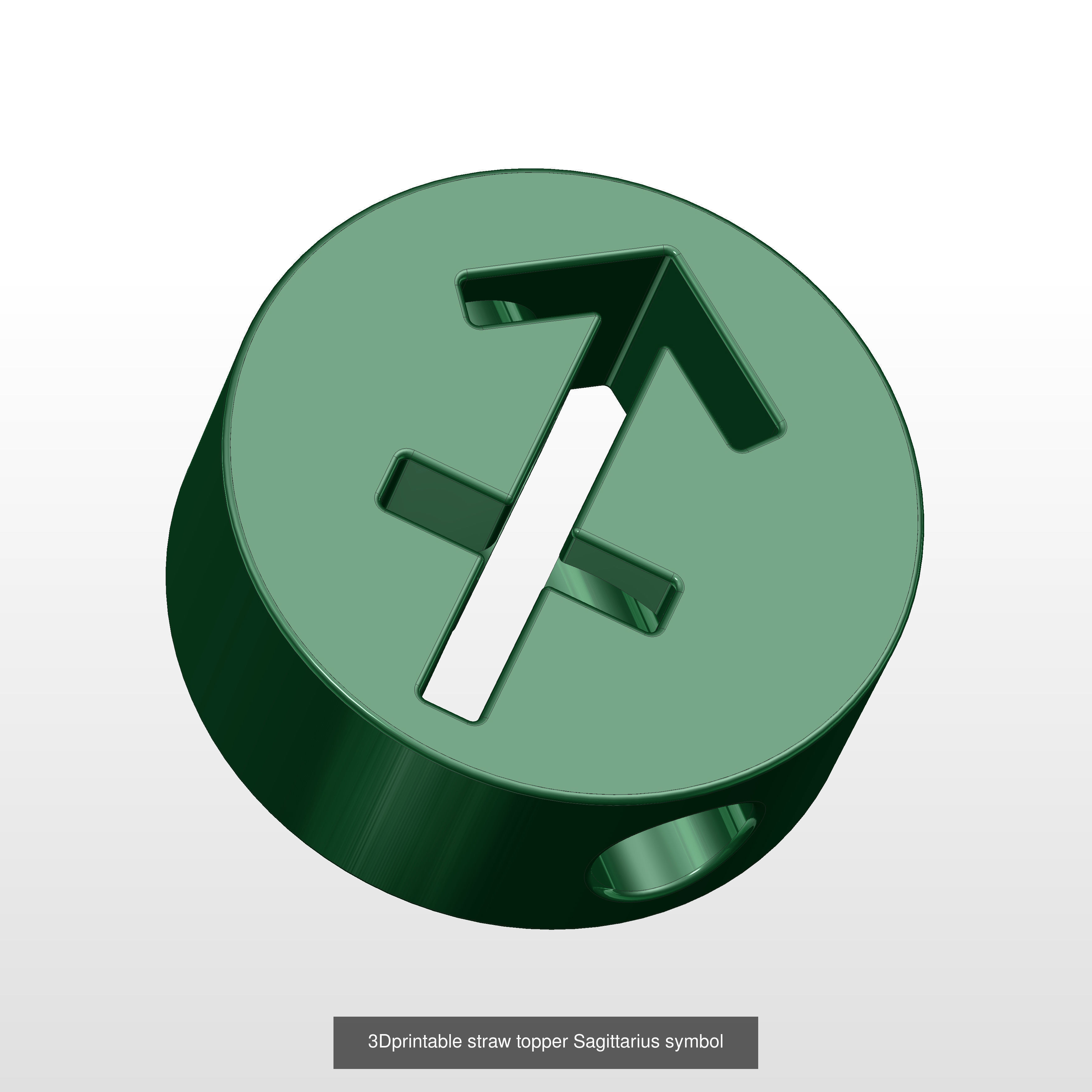 collection of 3D printed straw toppers the Zodiac Series _11