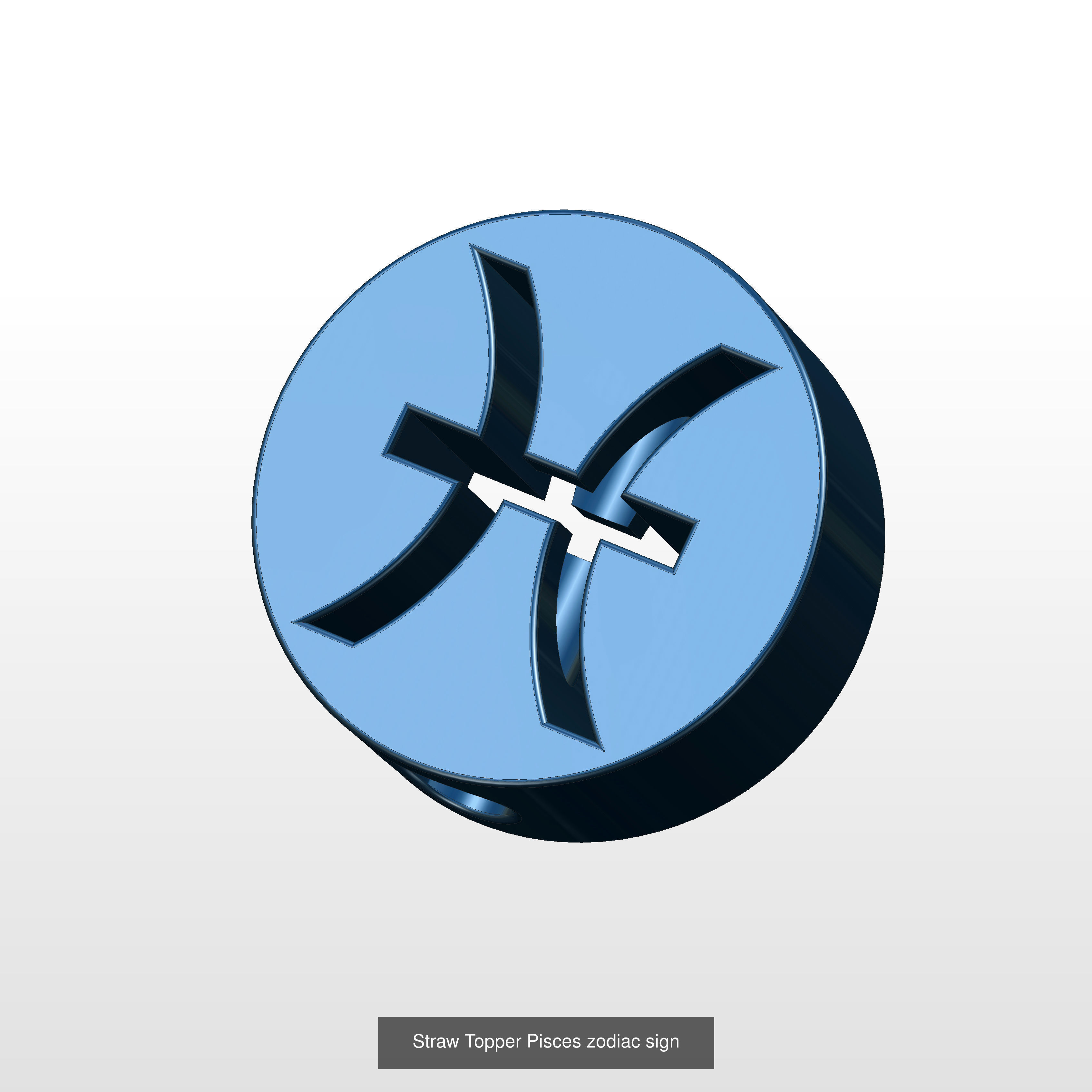 collection of 3D printed straw toppers the Zodiac Series _6