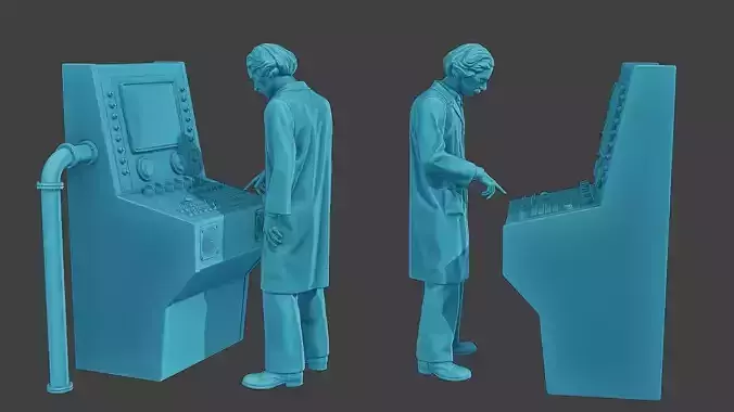 Scientist Male SM1 002 3D print model