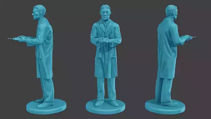 Scientist Male SM1 005 3D print model
