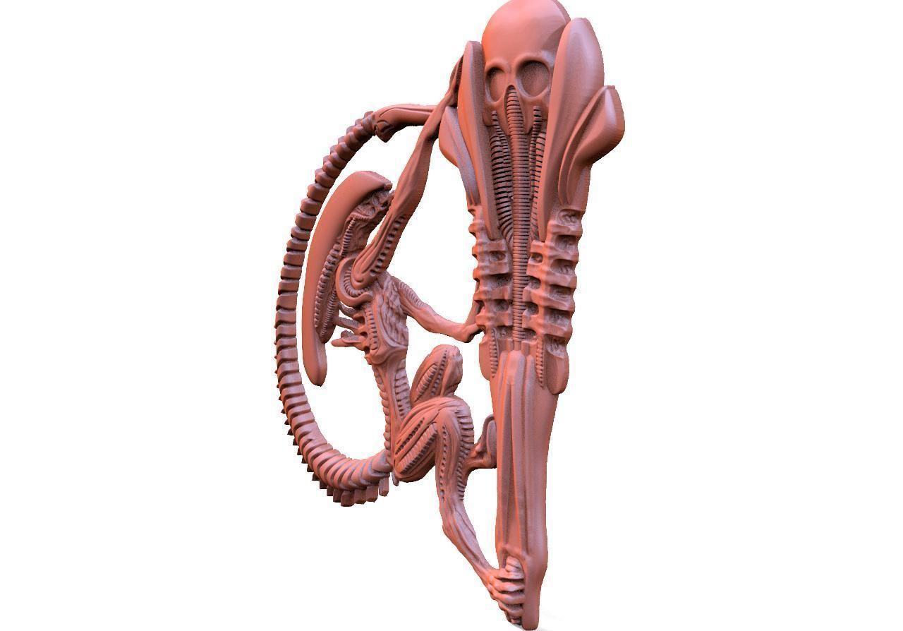 Alien CNC 23 1 3D print model_2