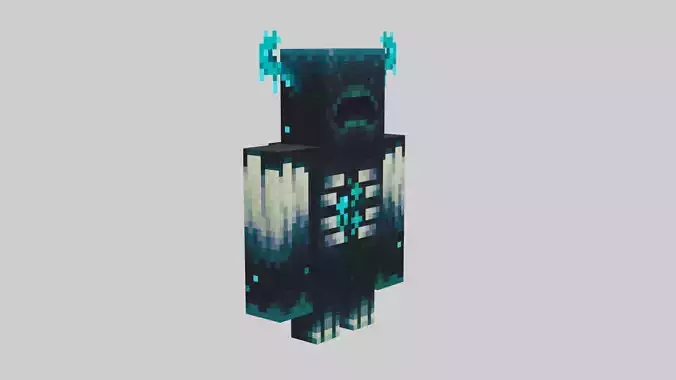 Minecraft Warden Low-poly 3D model