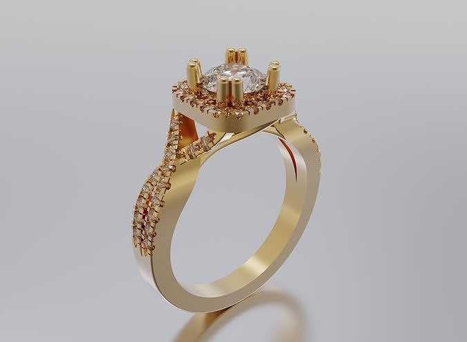 women ring 3D print model