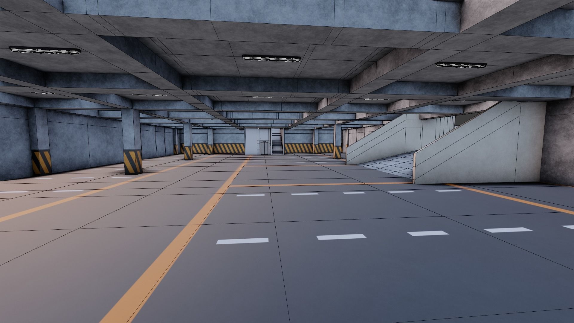 hospital building with interior  3D model_24