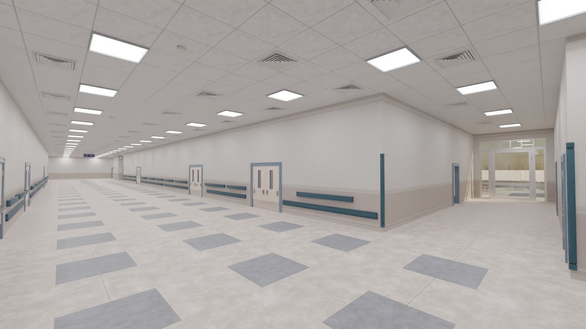 hospital building with interior  3D model_15