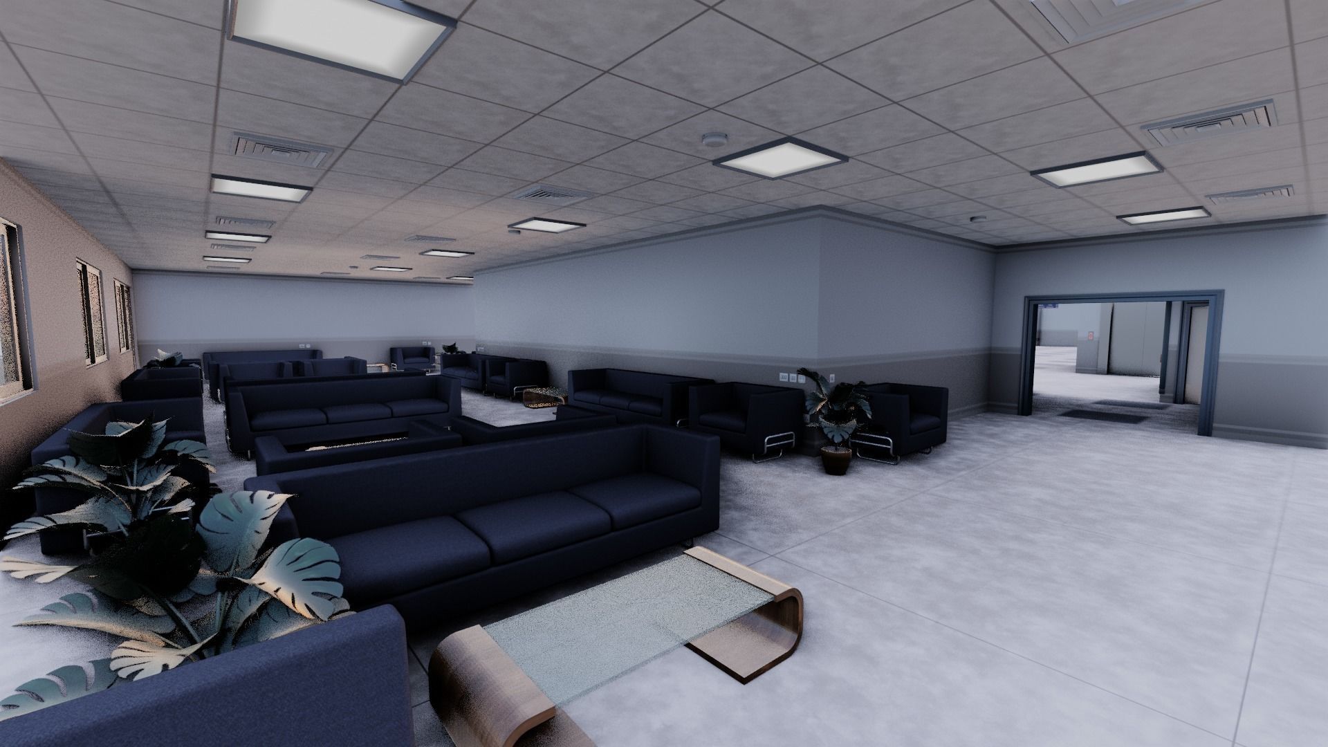 hospital building with interior  3D model_27