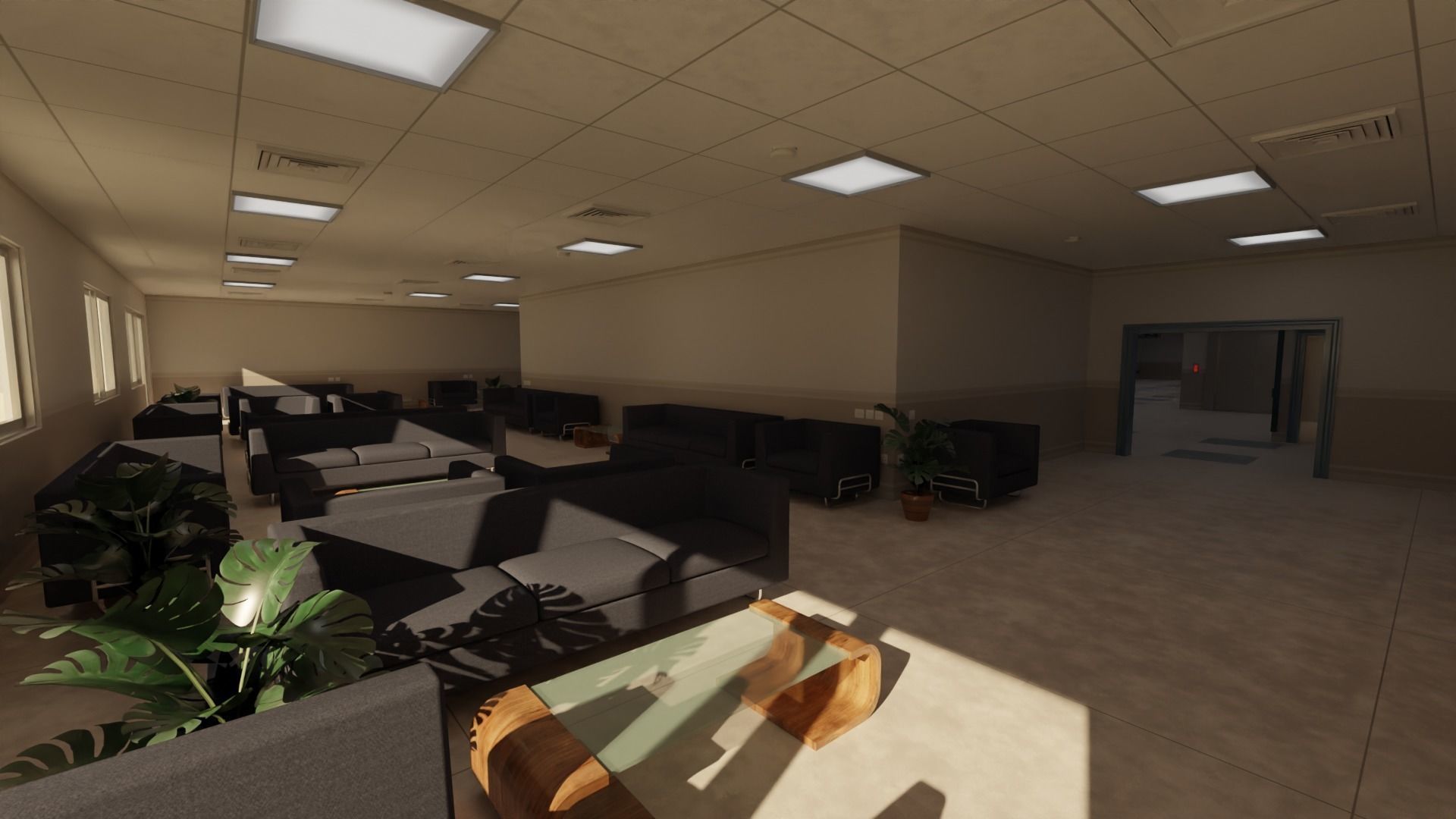 hospital building with interior  3D model_12