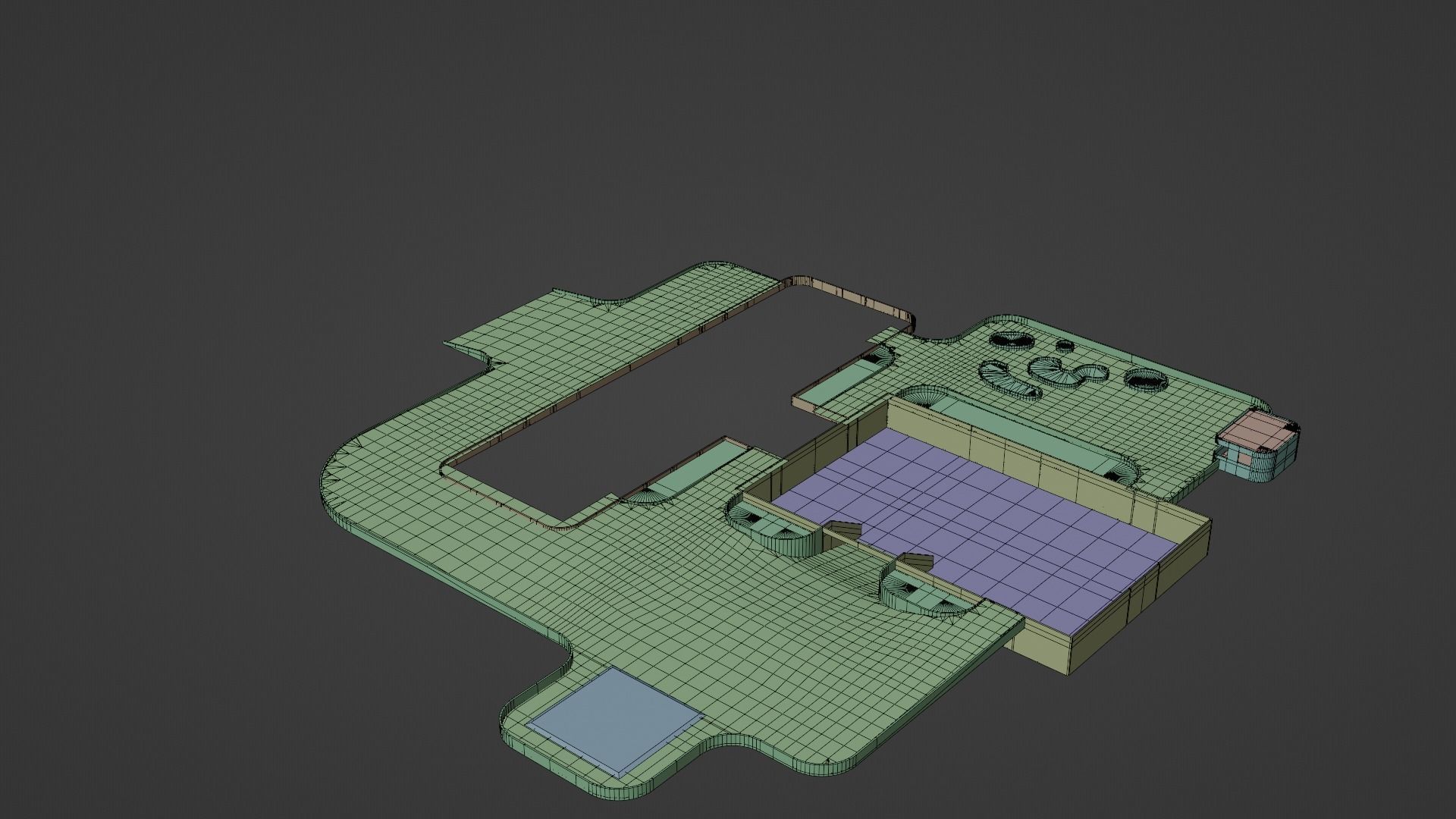 hospital building with interior  3D model_20