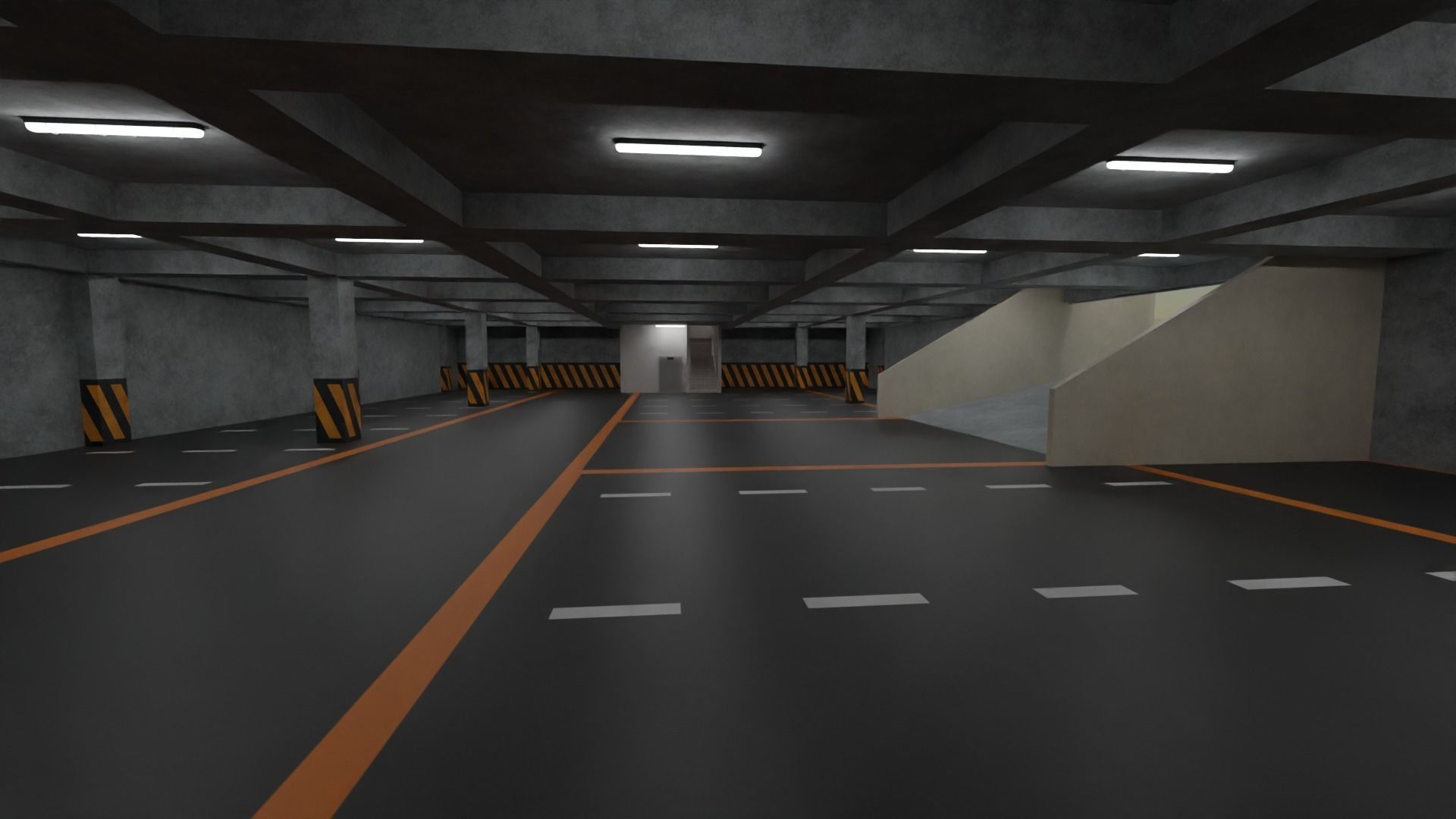 hospital building with interior  3D model_13