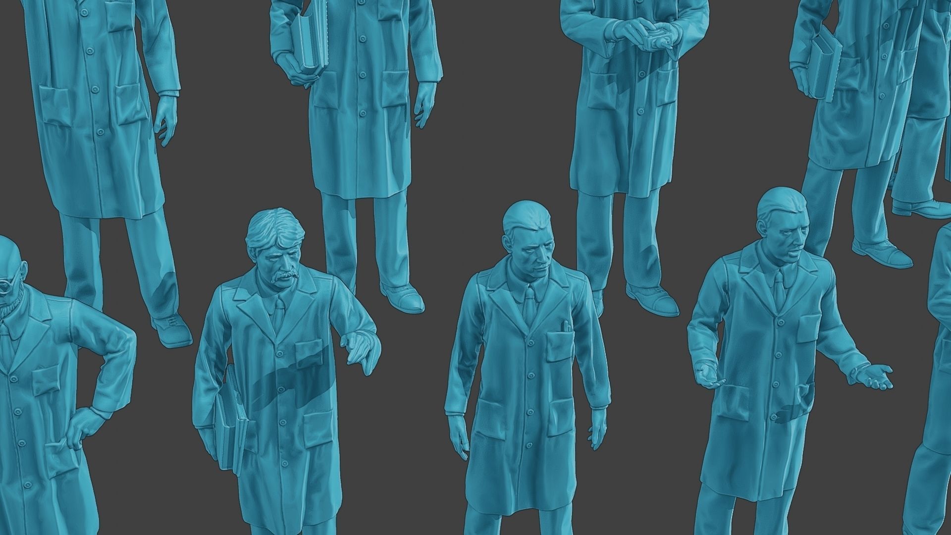 Scientist Male SM1 Pack1 3D Model Collection_25