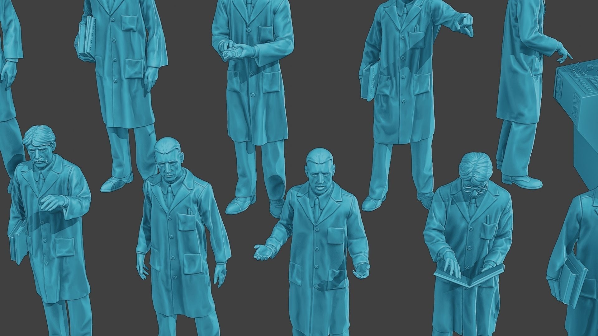 Scientist Male SM1 Pack1 3D Model Collection_23