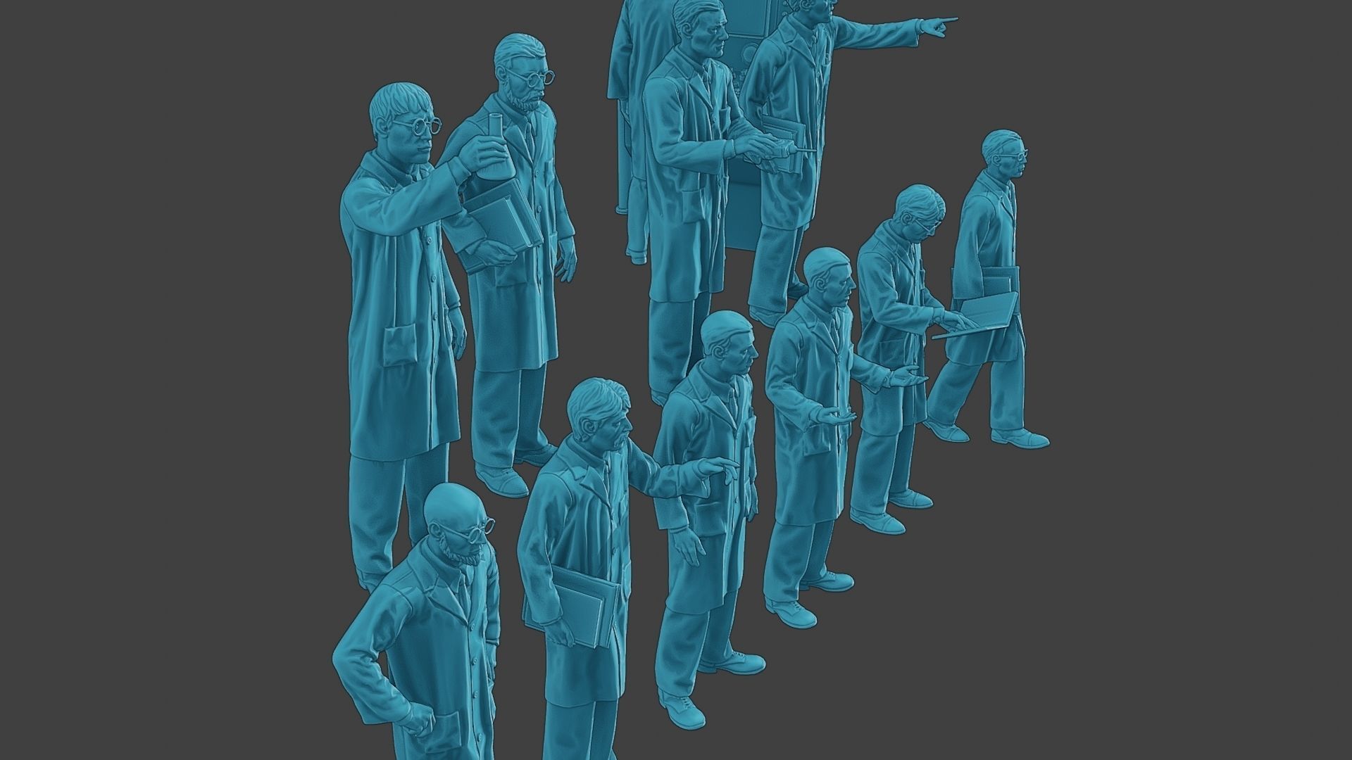 Scientist Male SM1 Pack1 3D Model Collection_29