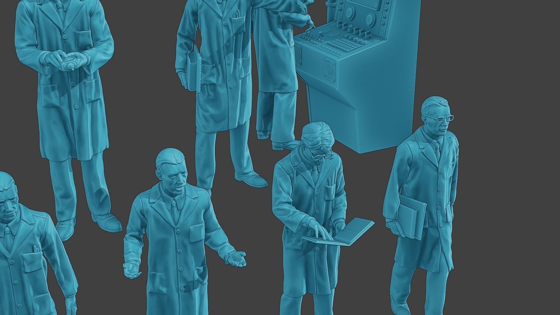 Scientist Male SM1 Pack1 3D Model Collection_21