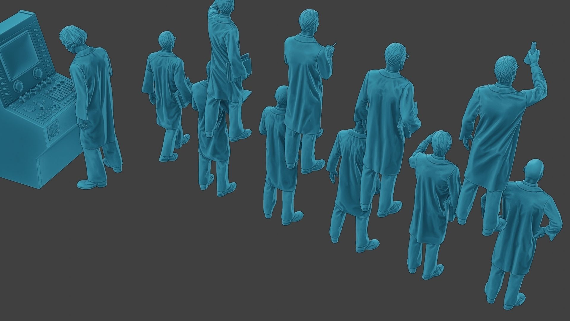 Scientist Male SM1 Pack1 3D Model Collection_27