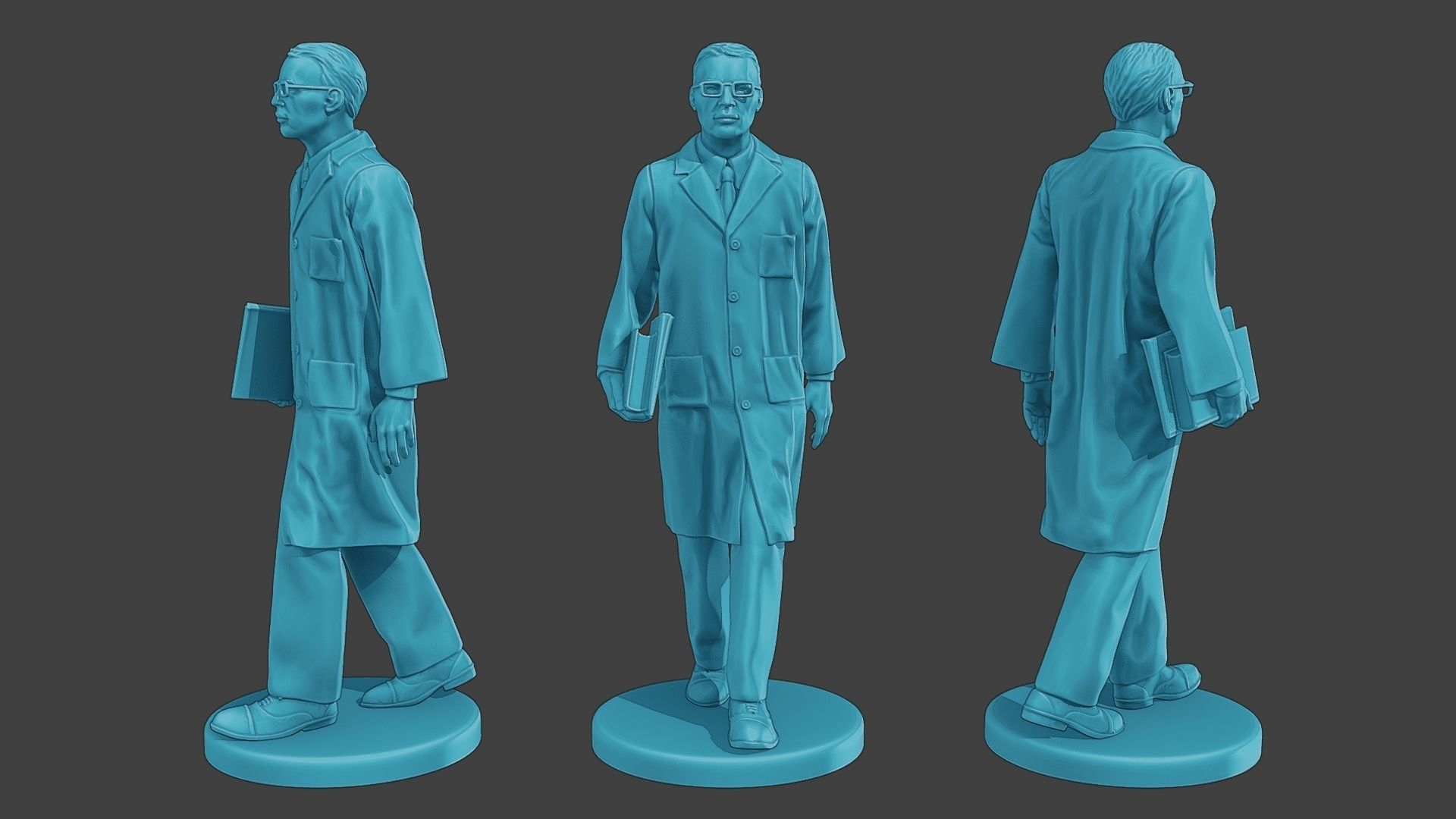 Scientist Male SM1 Pack1 3D Model Collection_9