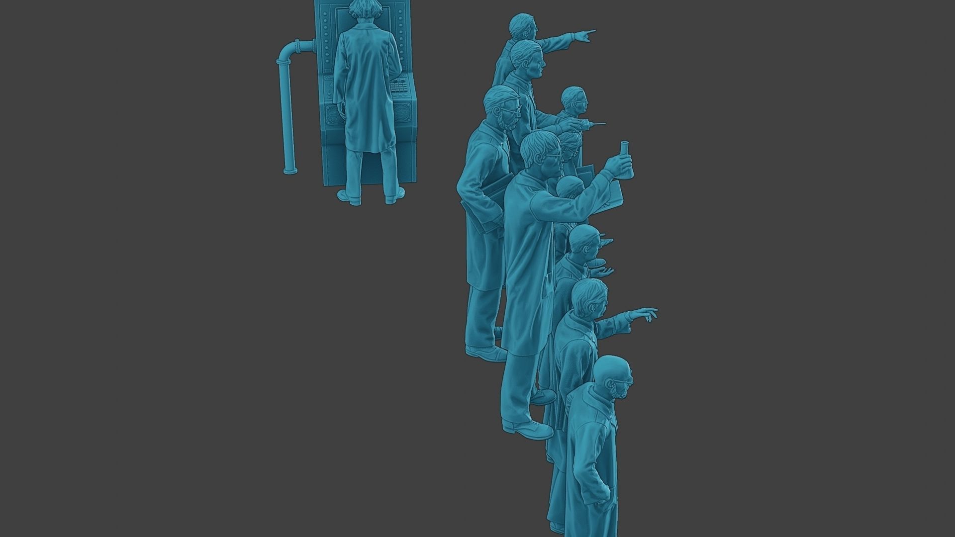 Scientist Male SM1 Pack1 3D Model Collection_16