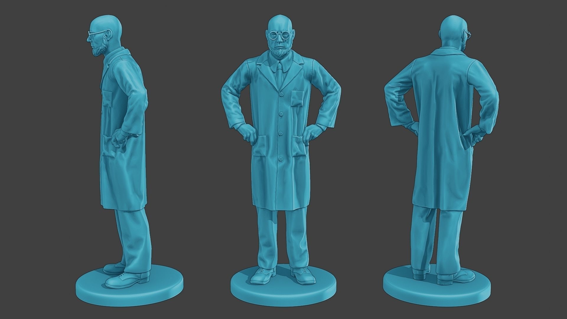 Scientist Male SM1 Pack1 3D Model Collection_8
