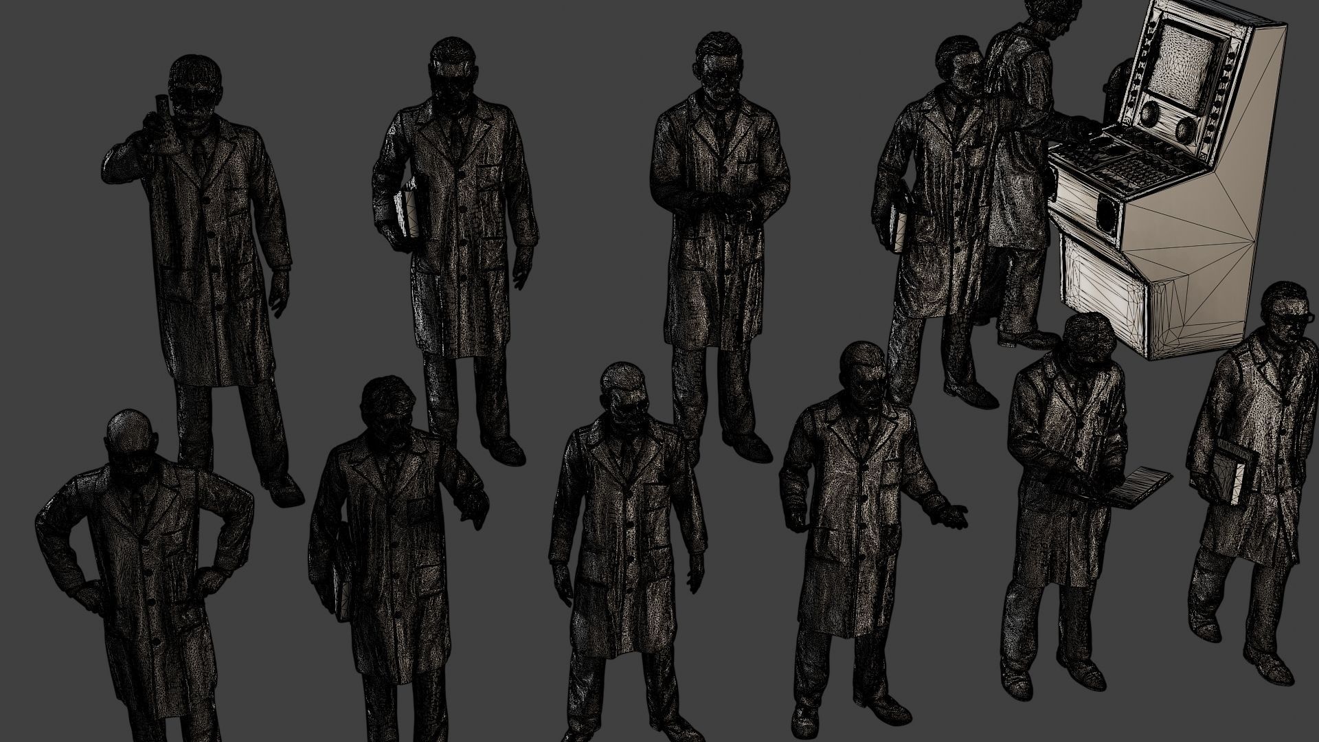 Scientist Male SM1 Pack1 3D Model Collection_13