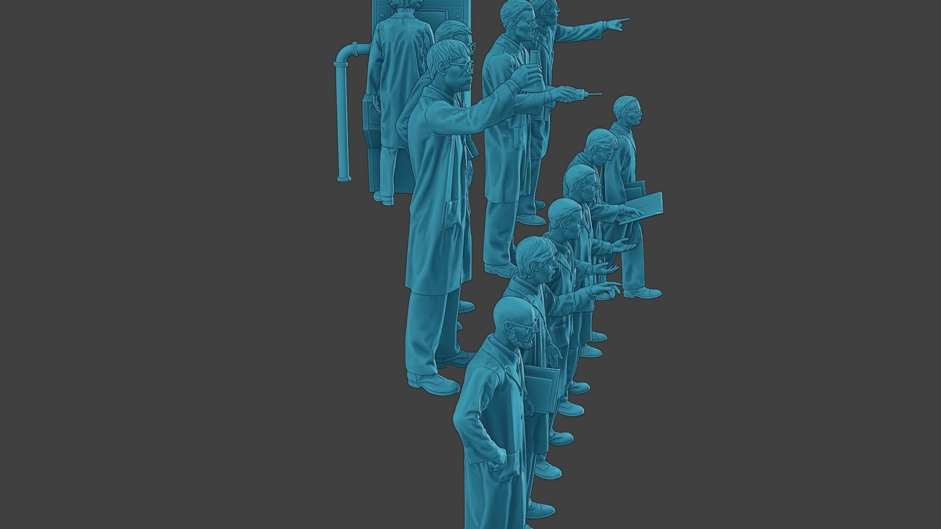 Scientist Male SM1 Pack1 3D Model Collection_22