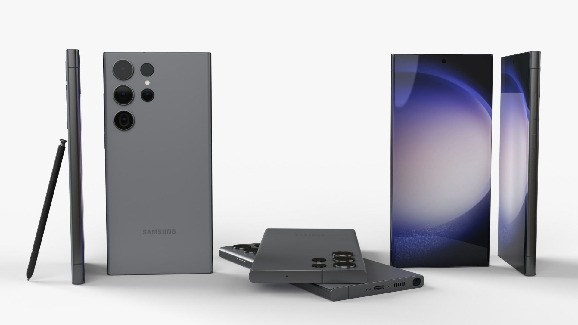 Samsung Galaxy S23 ultra all colors Low-poly 3D model_12