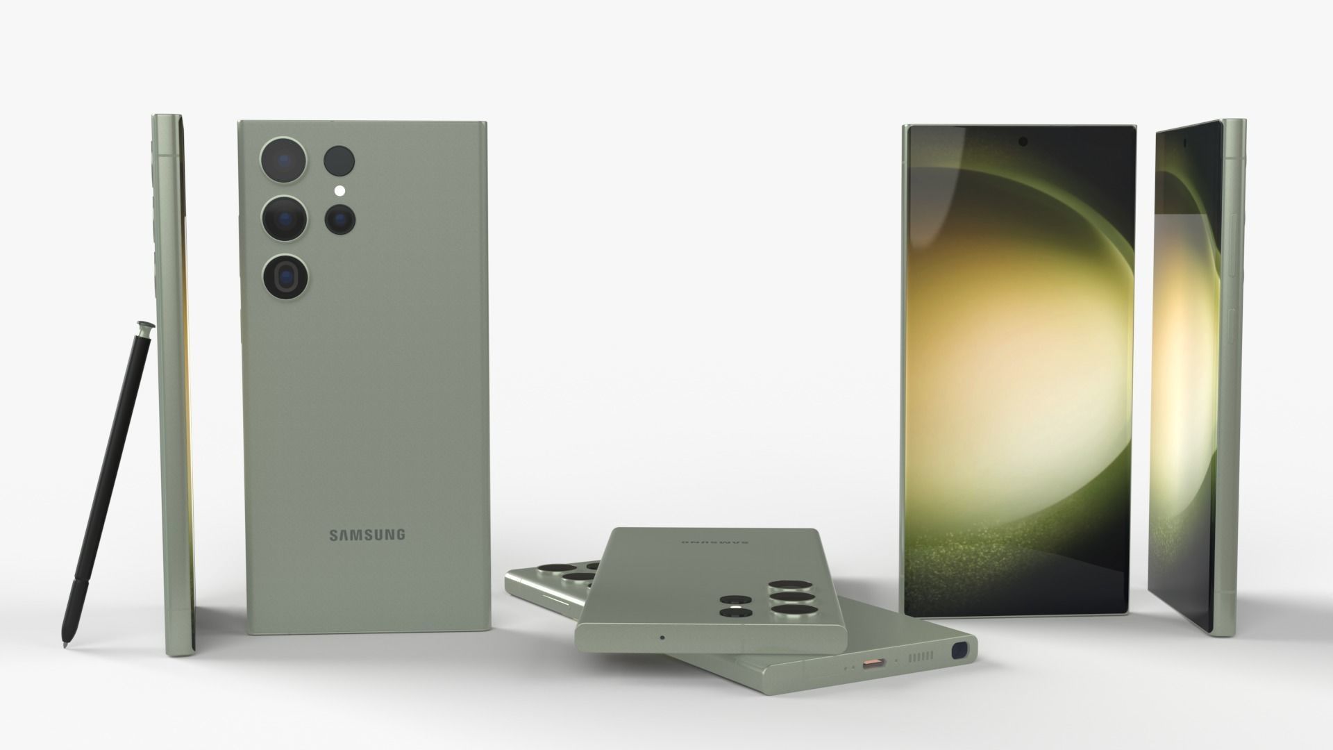 Samsung Galaxy S23 ultra all colors Low-poly 3D model_9