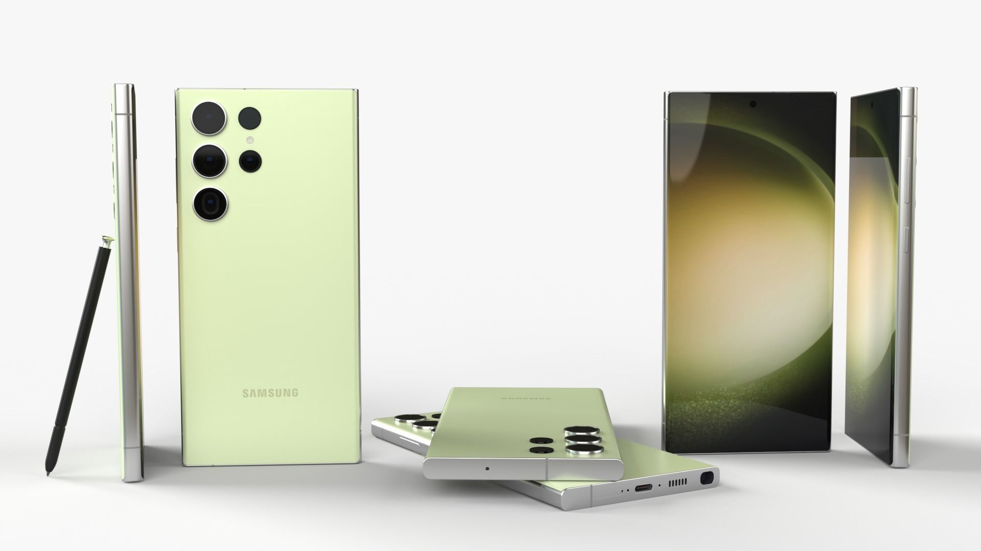 Samsung Galaxy S23 ultra all colors Low-poly 3D model_11