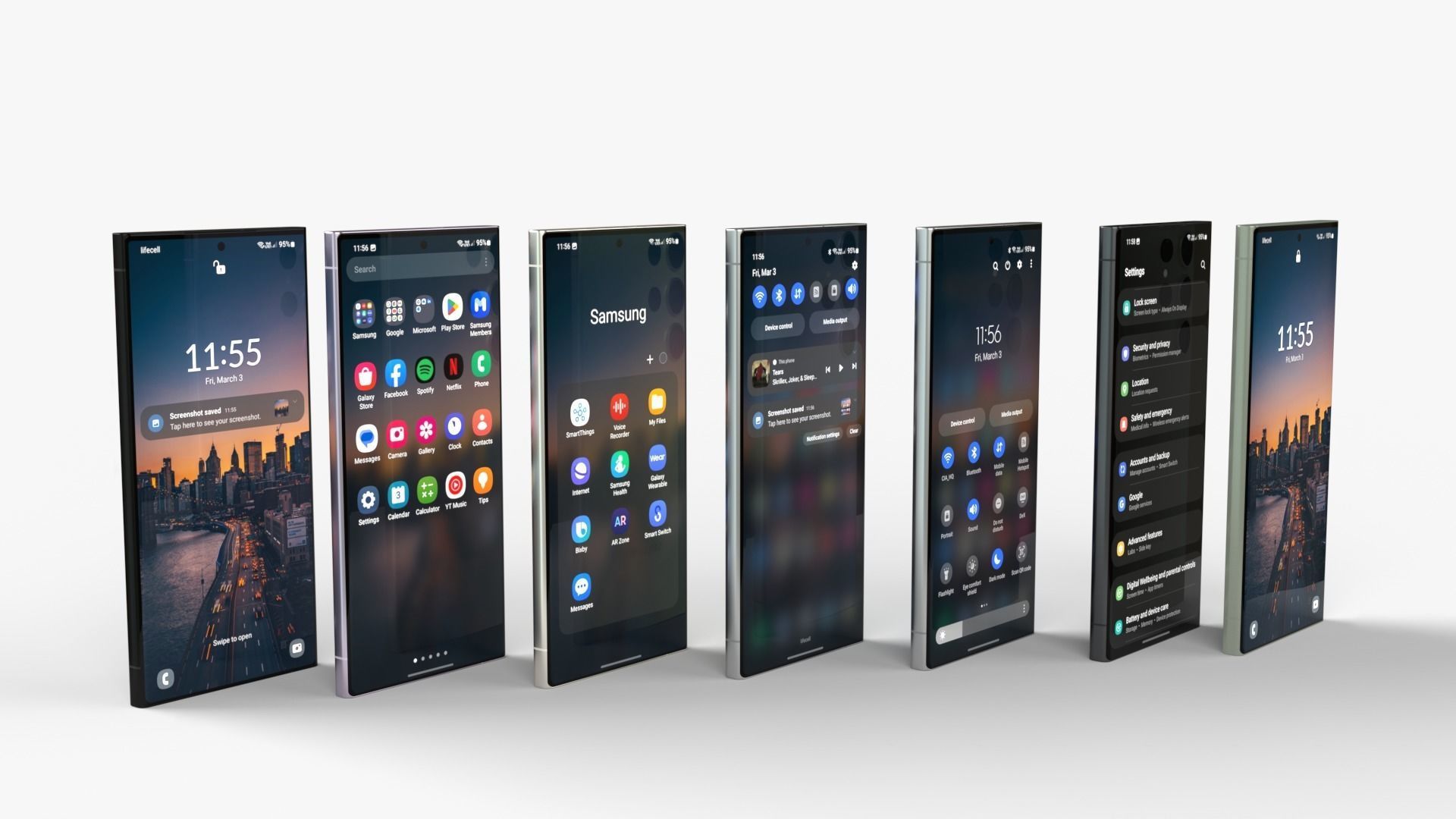 Samsung Galaxy S23 ultra all colors Low-poly 3D model_15