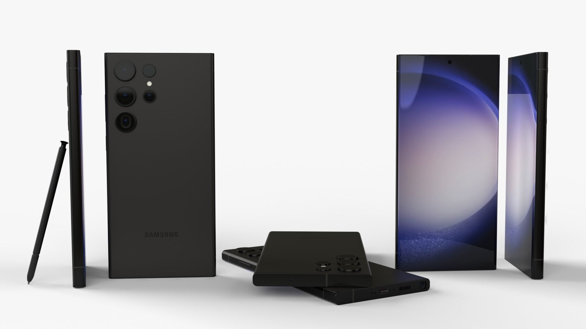 Samsung Galaxy S23 ultra all colors Low-poly 3D model_13