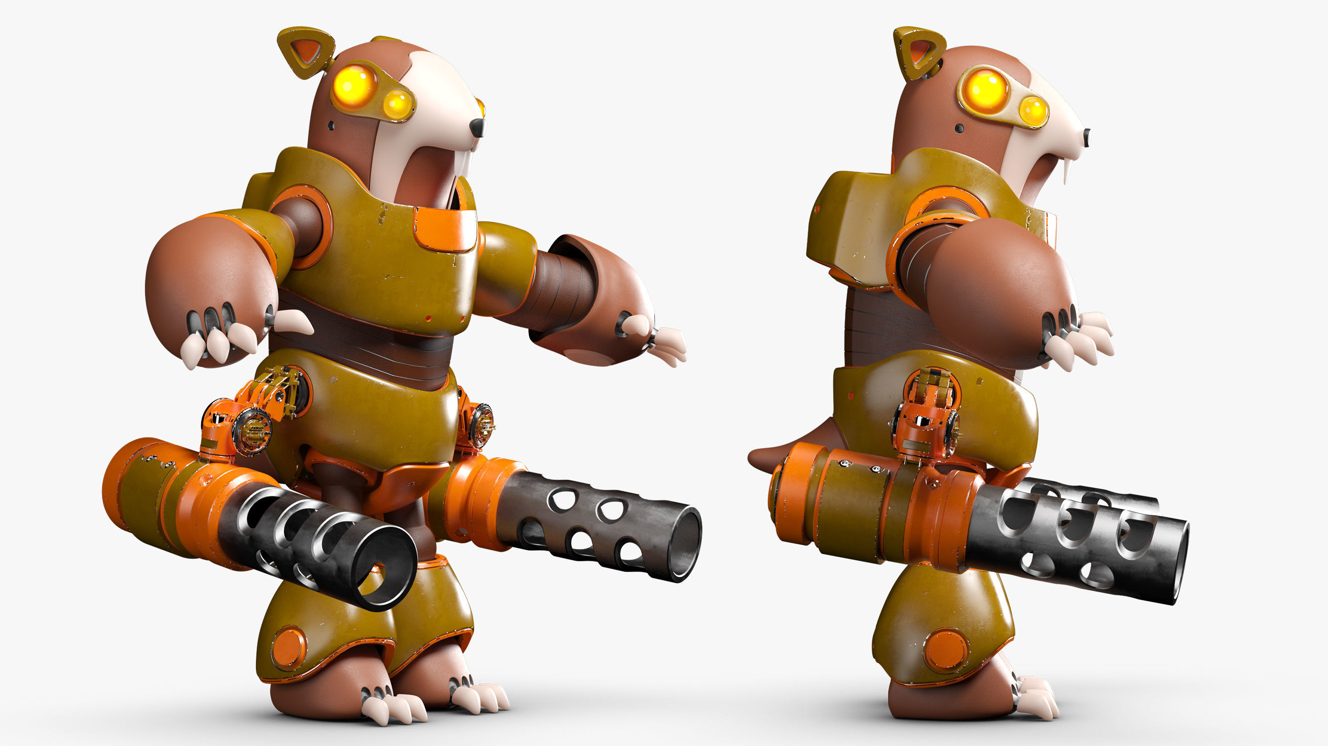 Rodent Robot 3DS Max 3D model_7