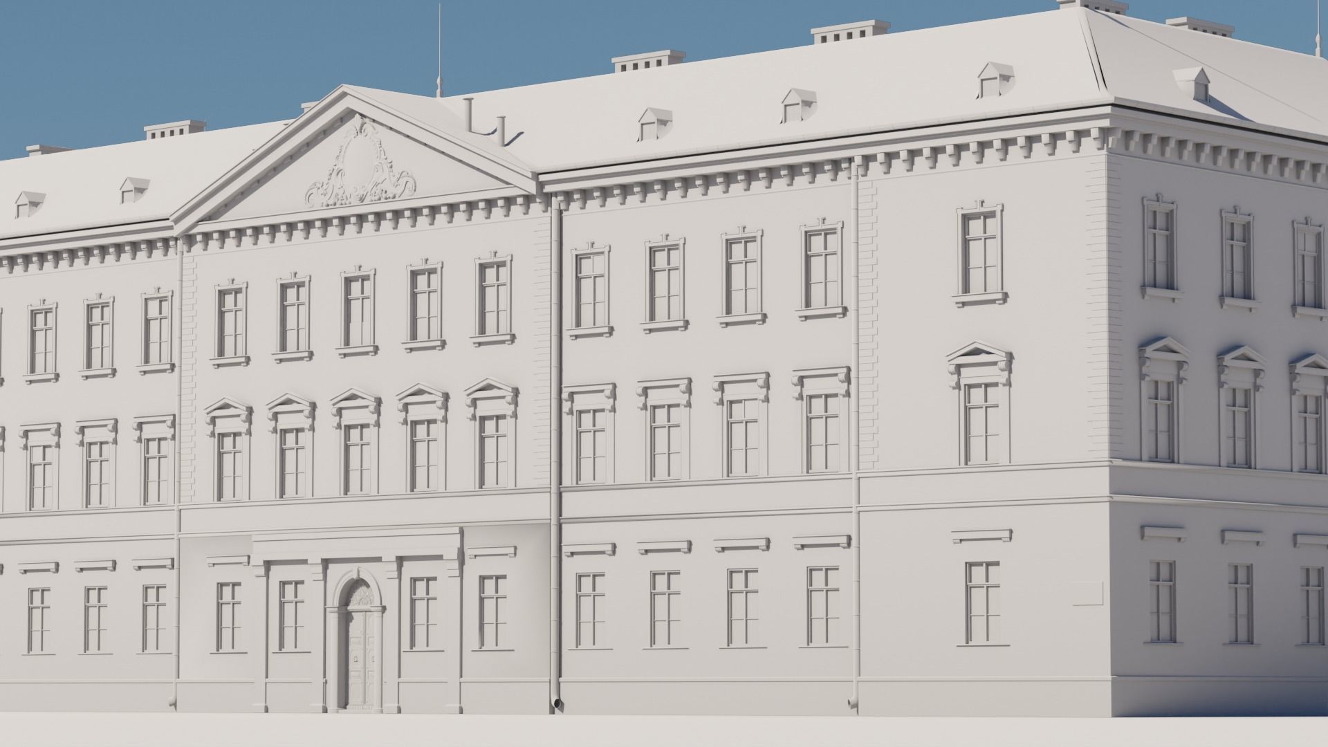 Eastern European Building 019 Low-poly 3D model_1