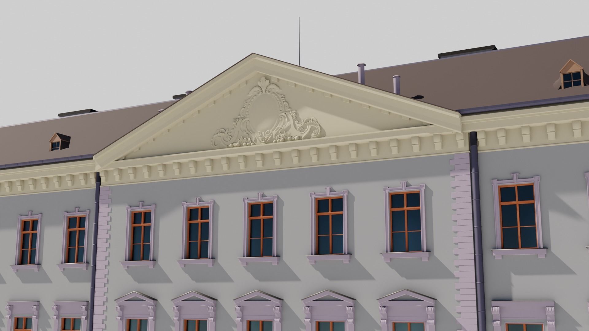 Eastern European Building 019 Low-poly 3D model_7