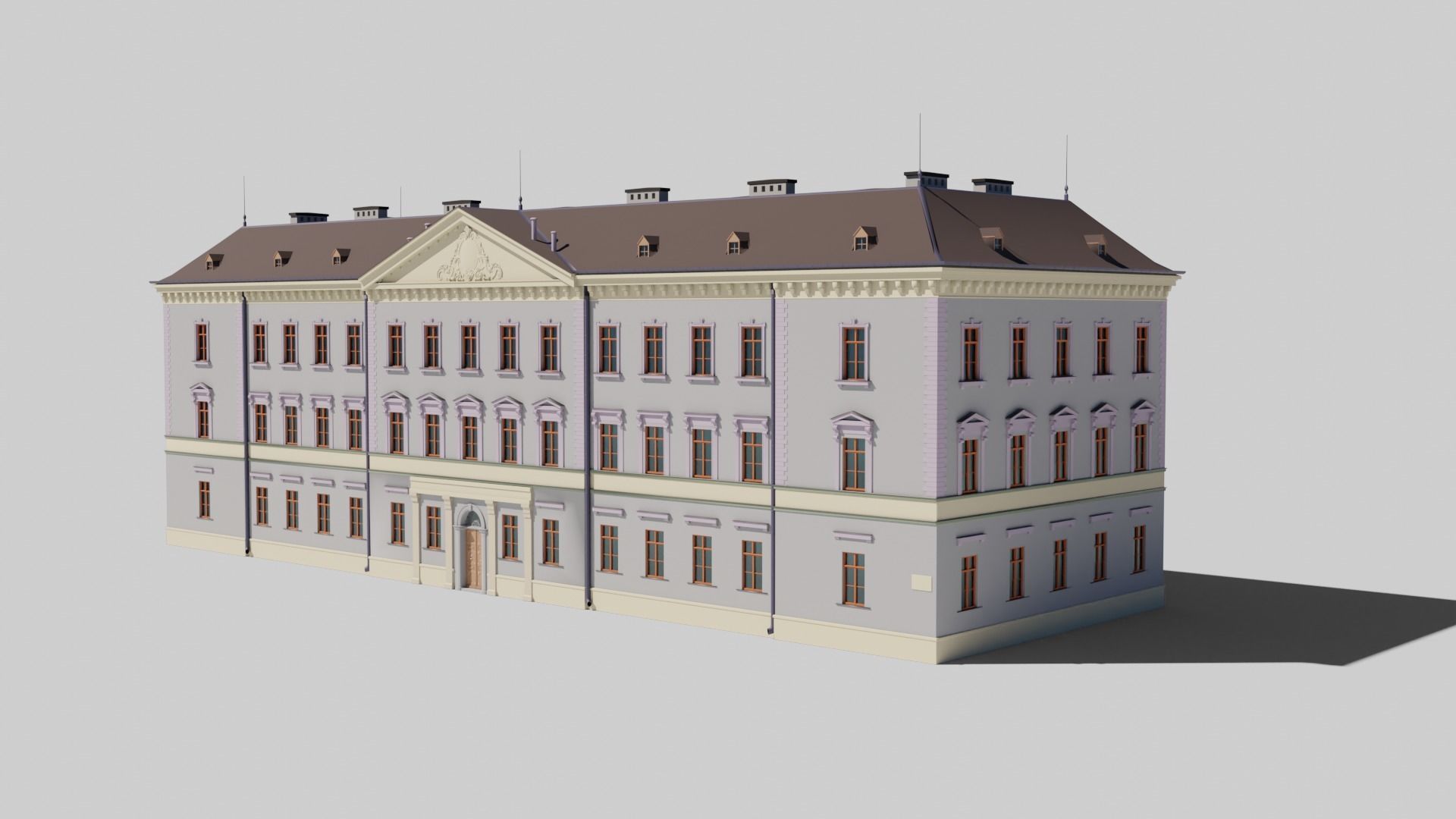 Eastern European Building 019 Low-poly 3D model_4