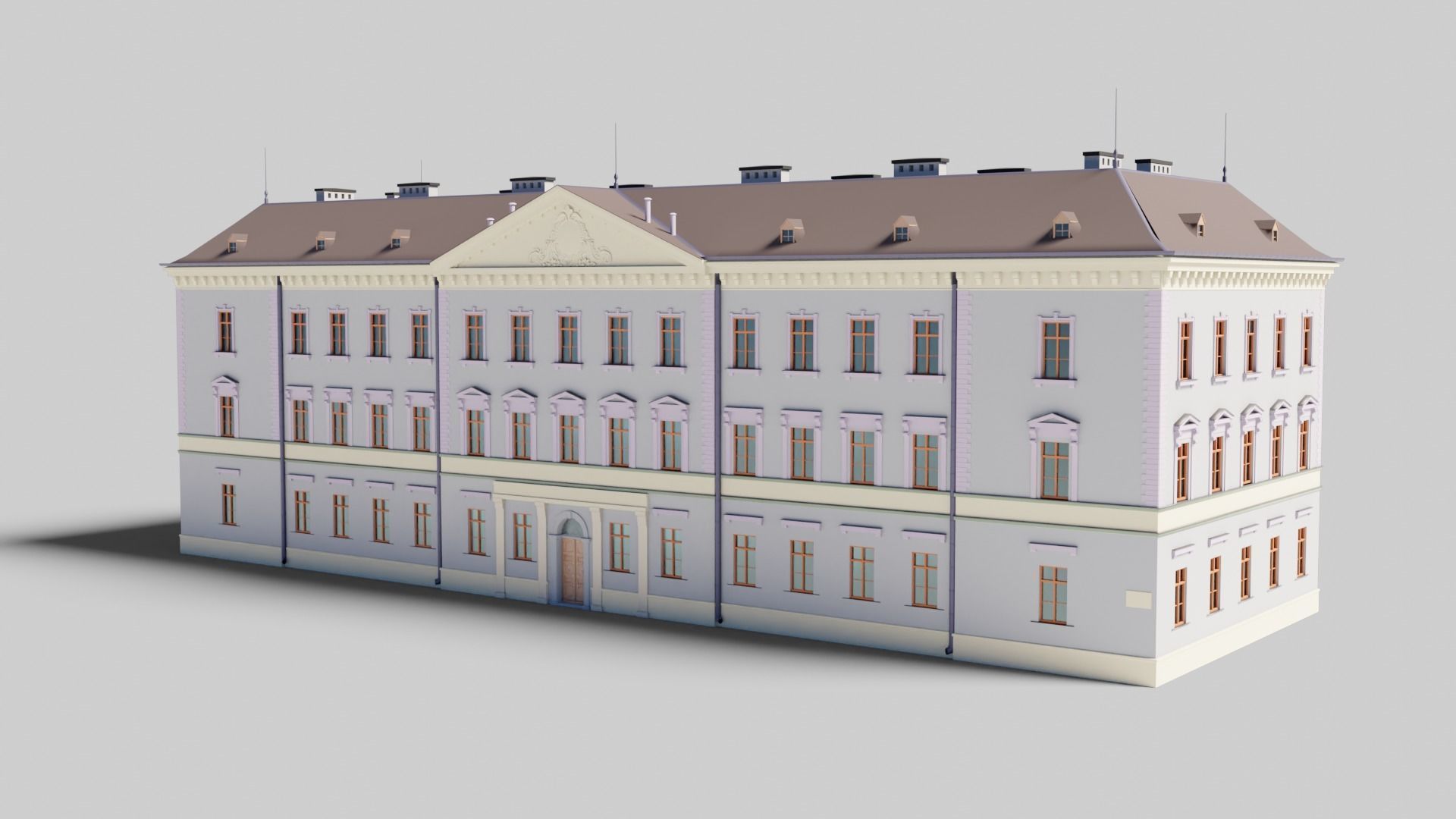 Eastern European Building 019 Low-poly 3D model_2