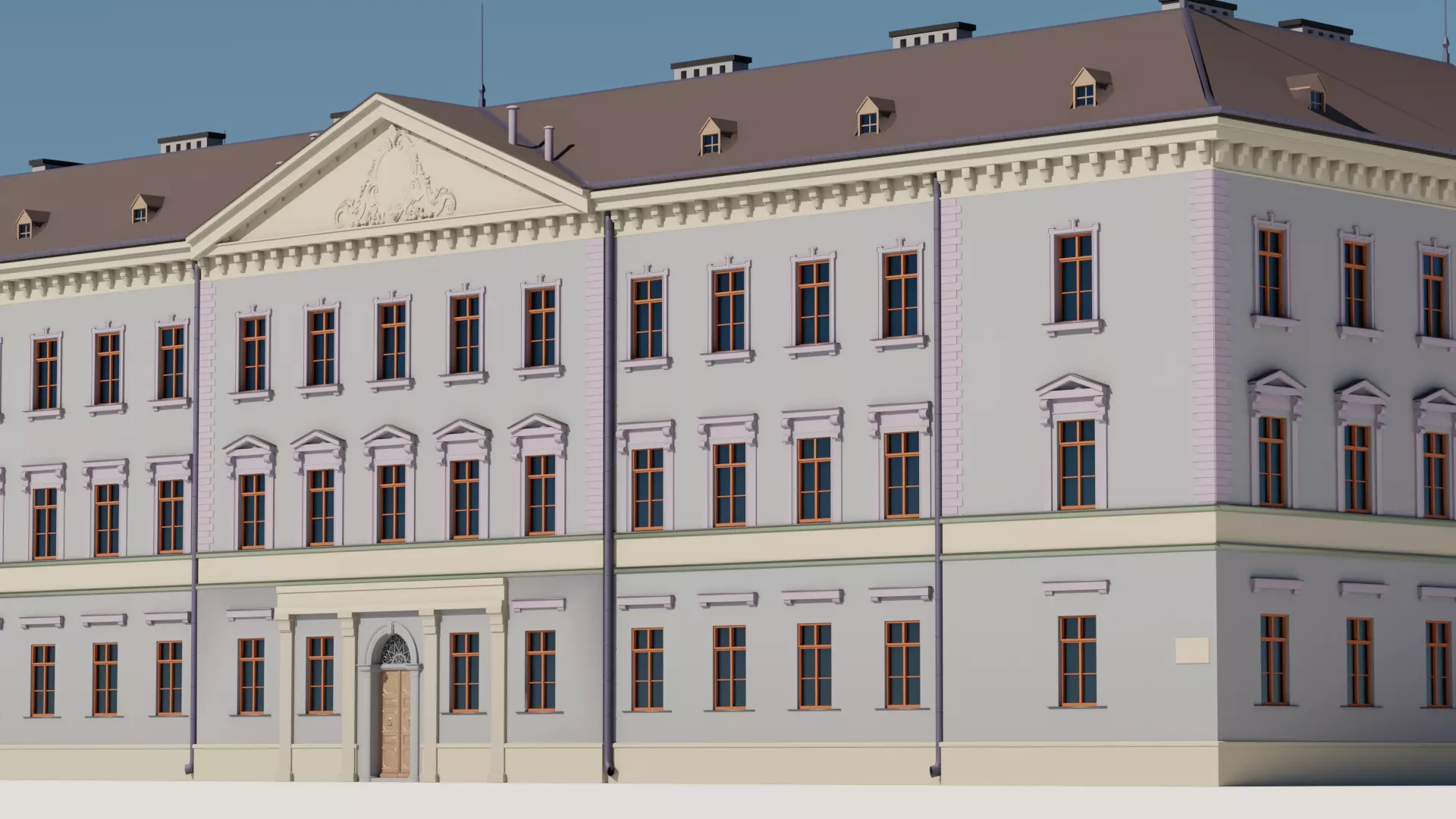 Eastern European Building 019 Low-poly 3D model_0