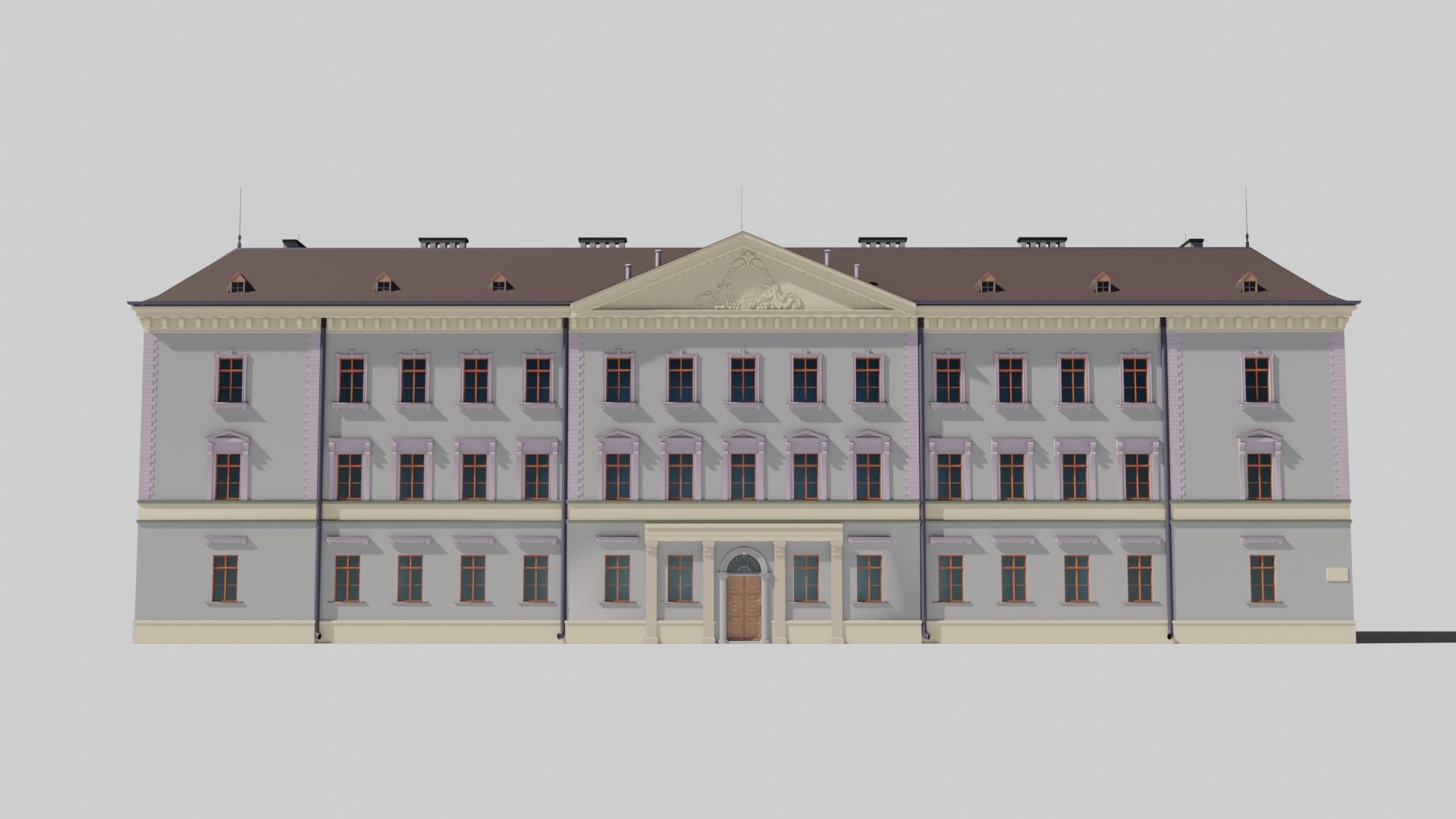 Eastern European Building 019 Low-poly 3D model_5